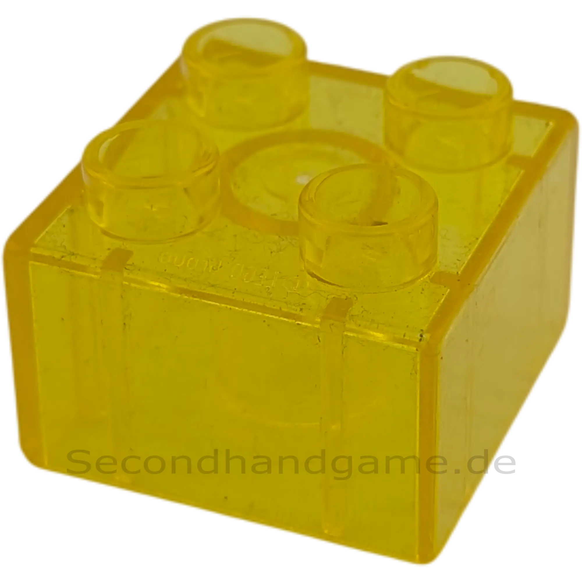 Lego Duplo 2x2 Stein 3437 Gelb Transparent
