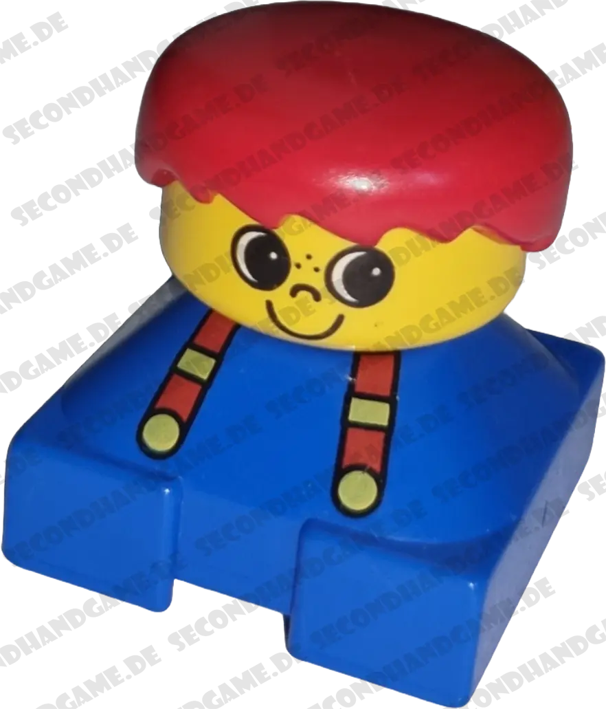 Lego Duplo Figur Junge rote Harre Latz gelbes Gesicht 2327