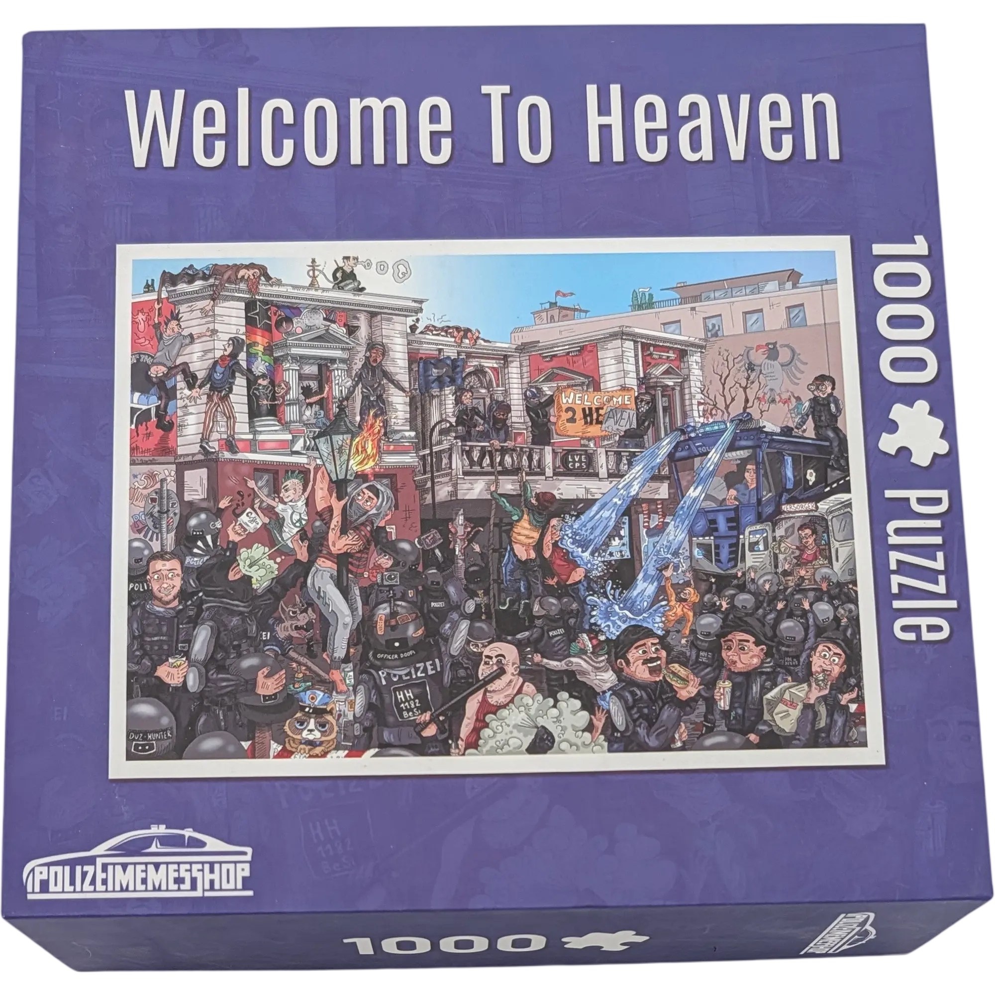 PolizeiMemesShop Puzzle 1000 Teile Welcome to Heaven Polizeipuzzle