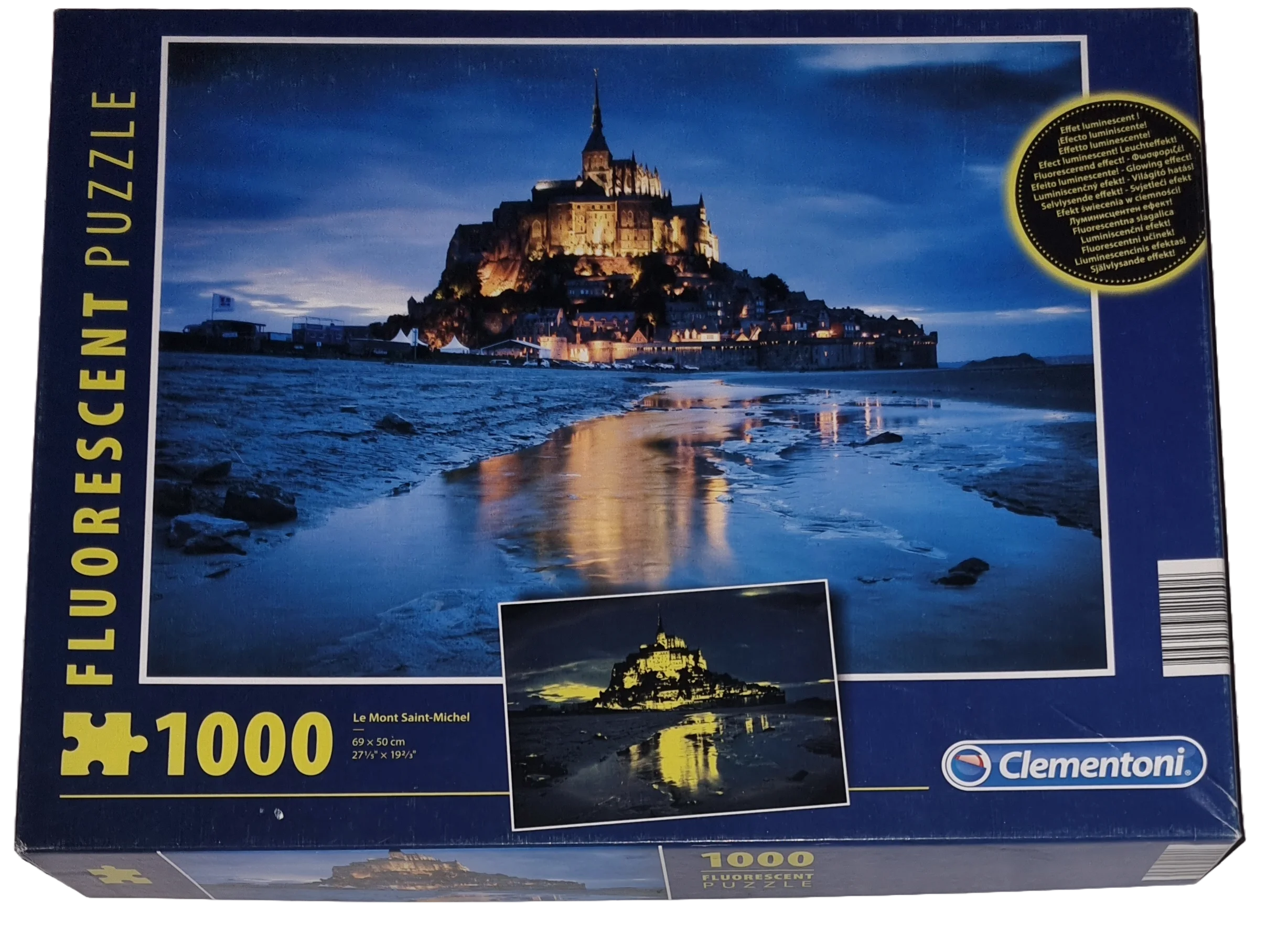 Clementoni Fluorescent Puzzle 1000 Teile 97239 Le Mont Saint Michel