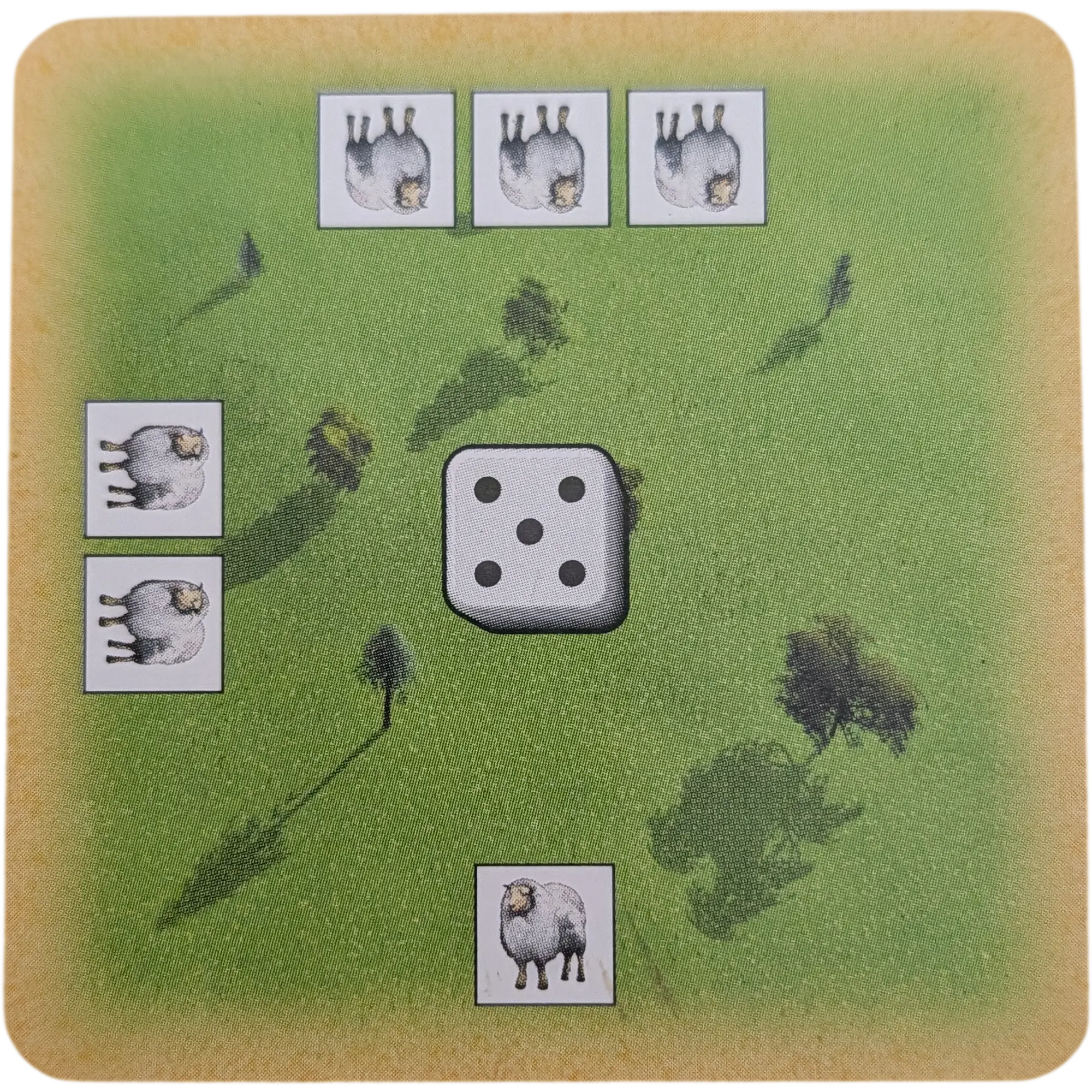 Kosmos Die Siedler von Catan das Kartenspiel Ersatzteil Karte Baum, Schaf