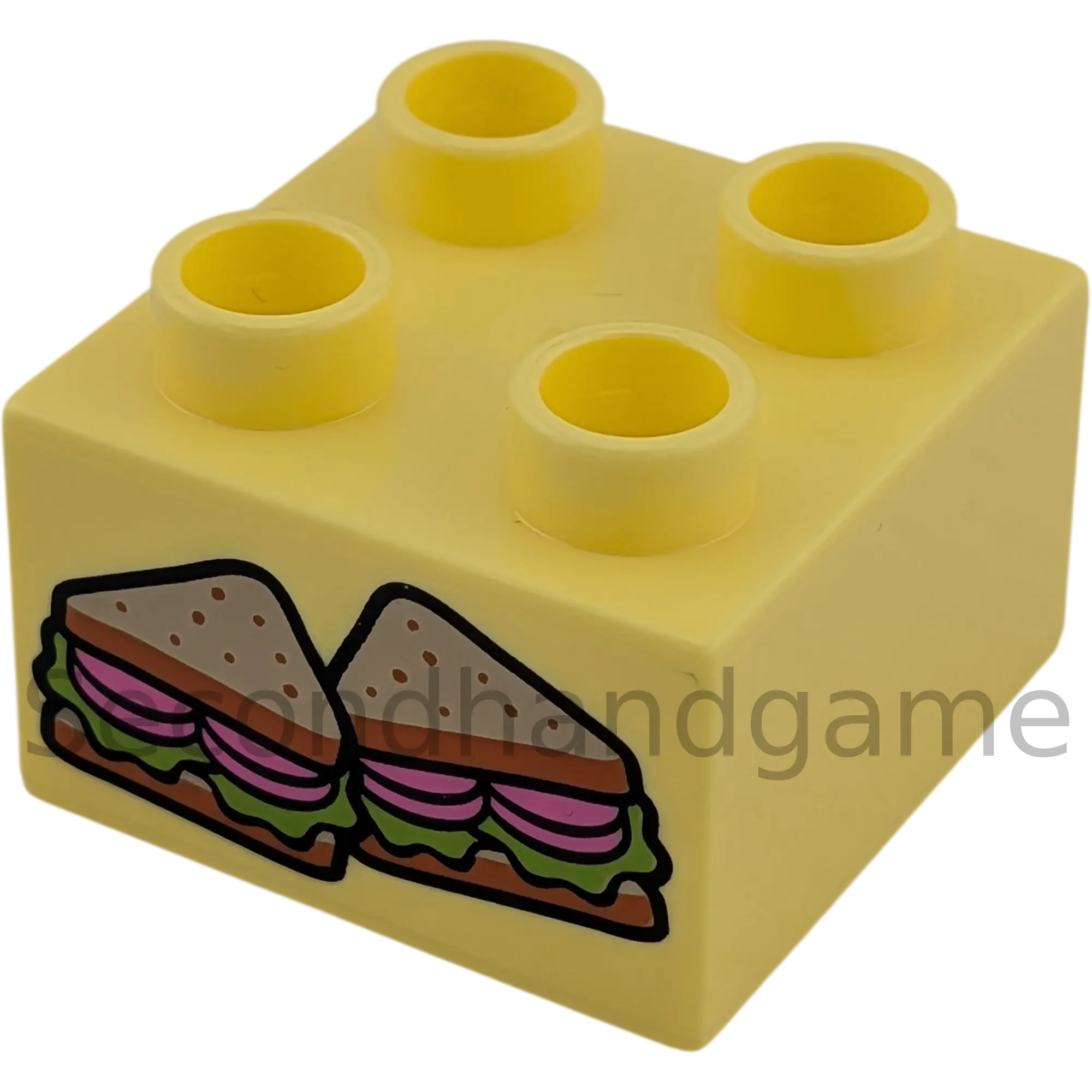Lego Duplo 2x2 Stein Hellgelb mit Sandwichs