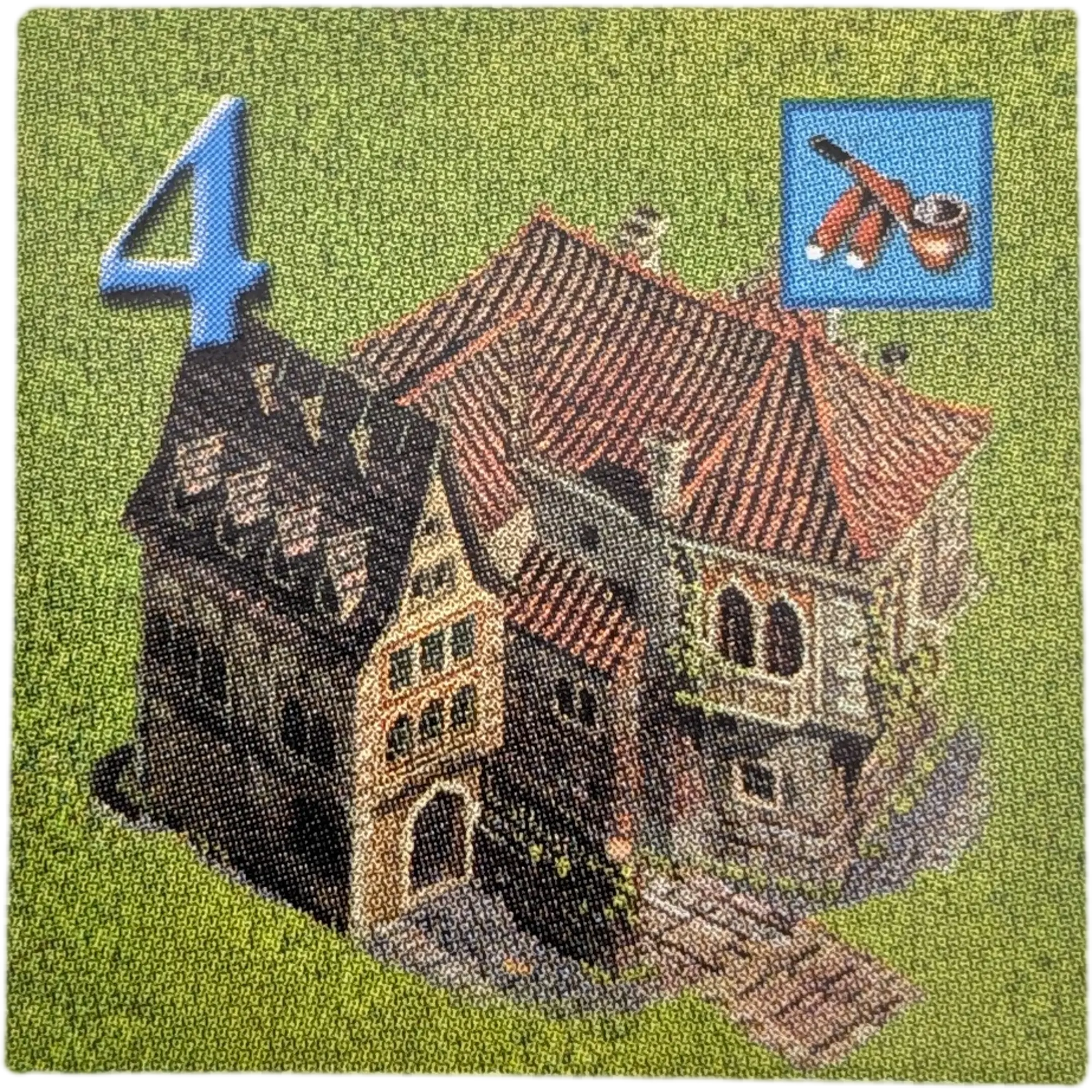 Kosmos Anno 1503 Ersatzteile Einwohnerkärtchen Grün Bürger/Kaufmann Zahl Blau, Ansicht 2