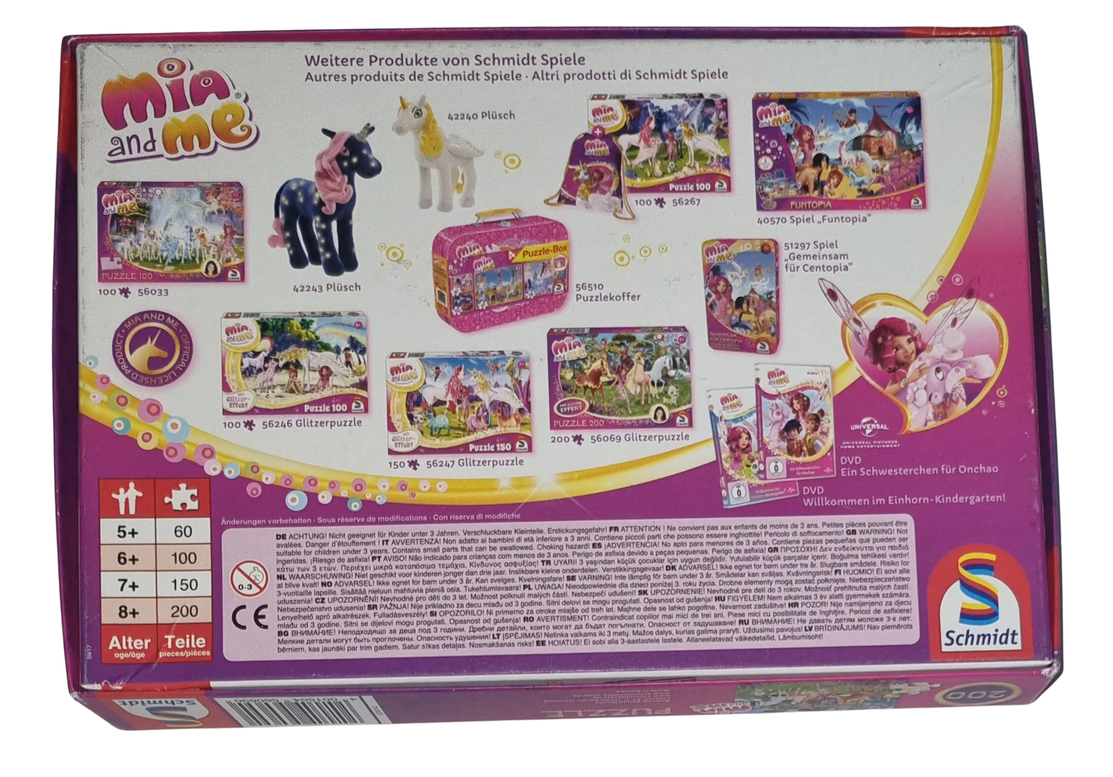 Schmidt Puzzle Mia and me 200 Teile 56069 mit Glitzereffekt, Ansicht 2