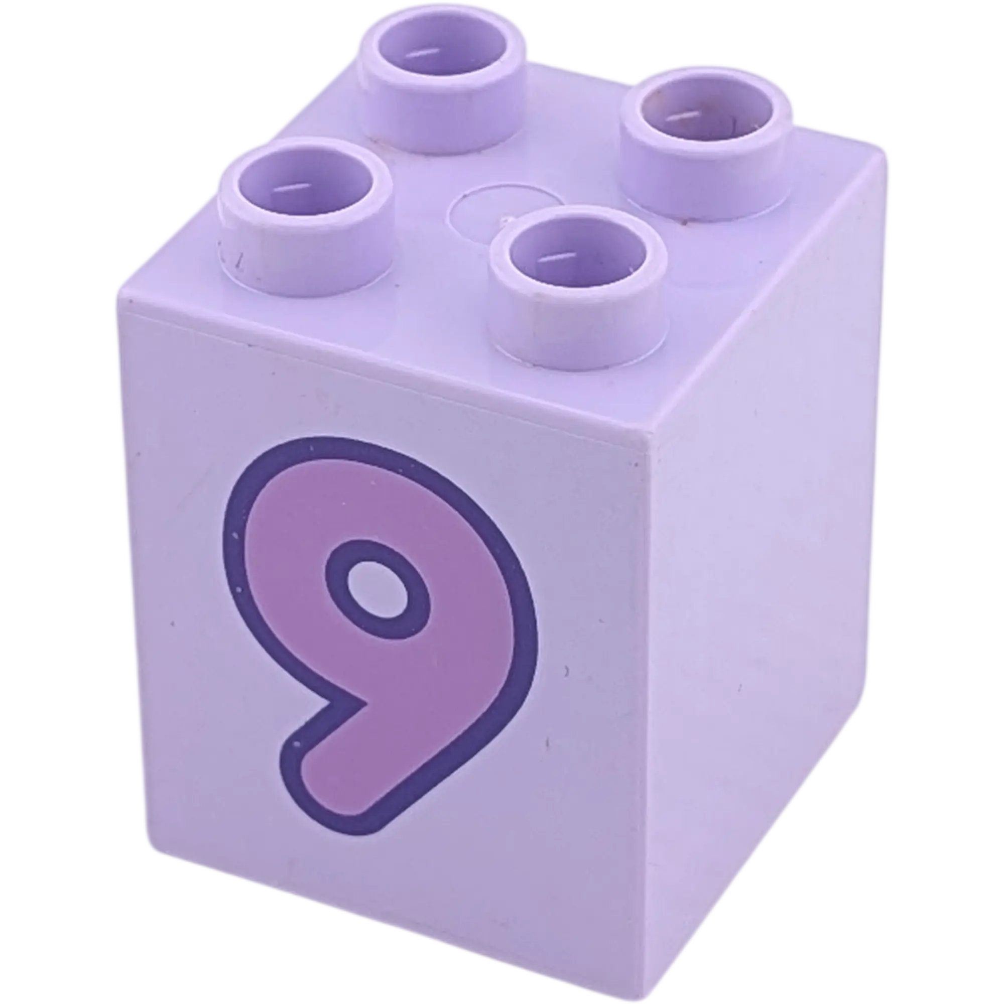 Lego Duplo 2x2x2 Stein Lila Zahl Neun Lila
