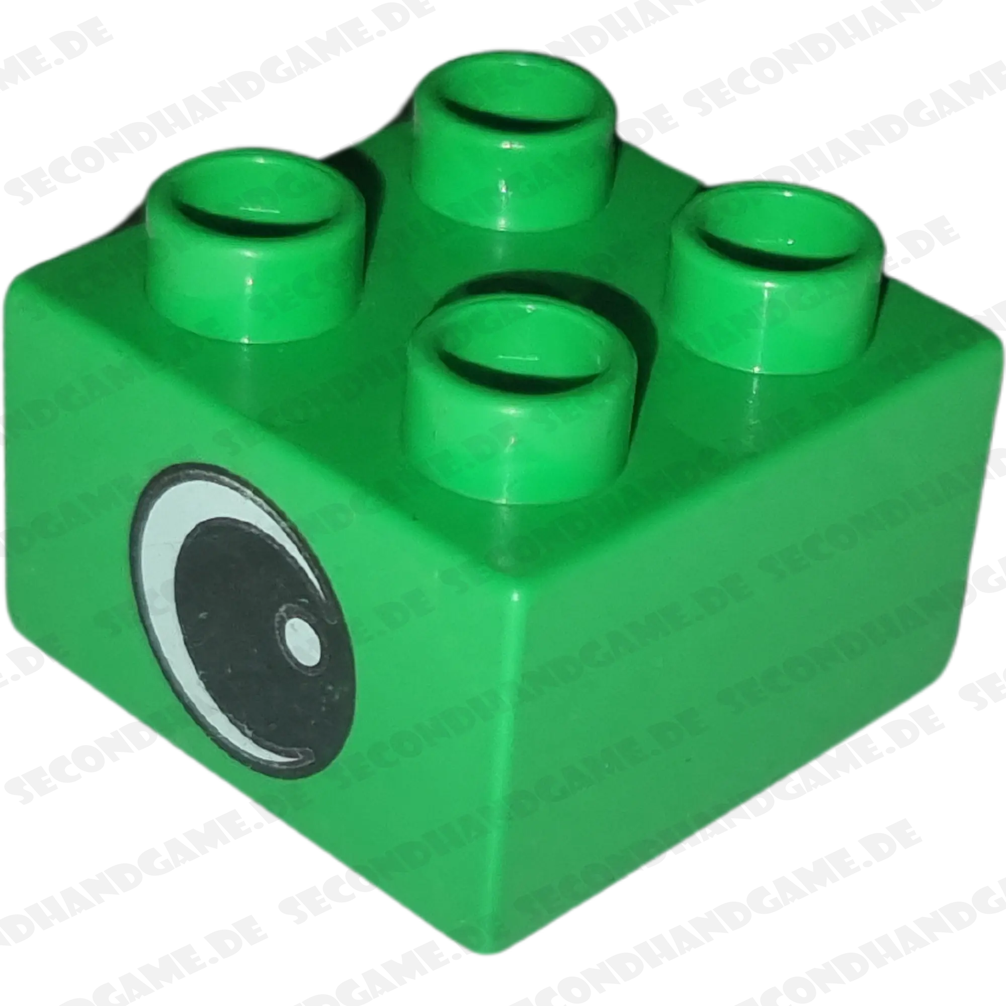 Lego Duplo 2x2 Stein Mittelgrün Schielendes Auge 3437
