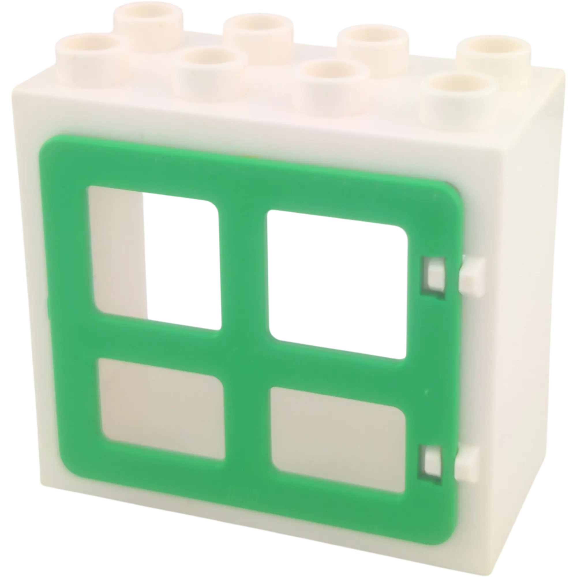 Lego Duplo 61649 Fensterrahmen Weiß mit vier kleinen Fenstern Mittelgrün 2x4 