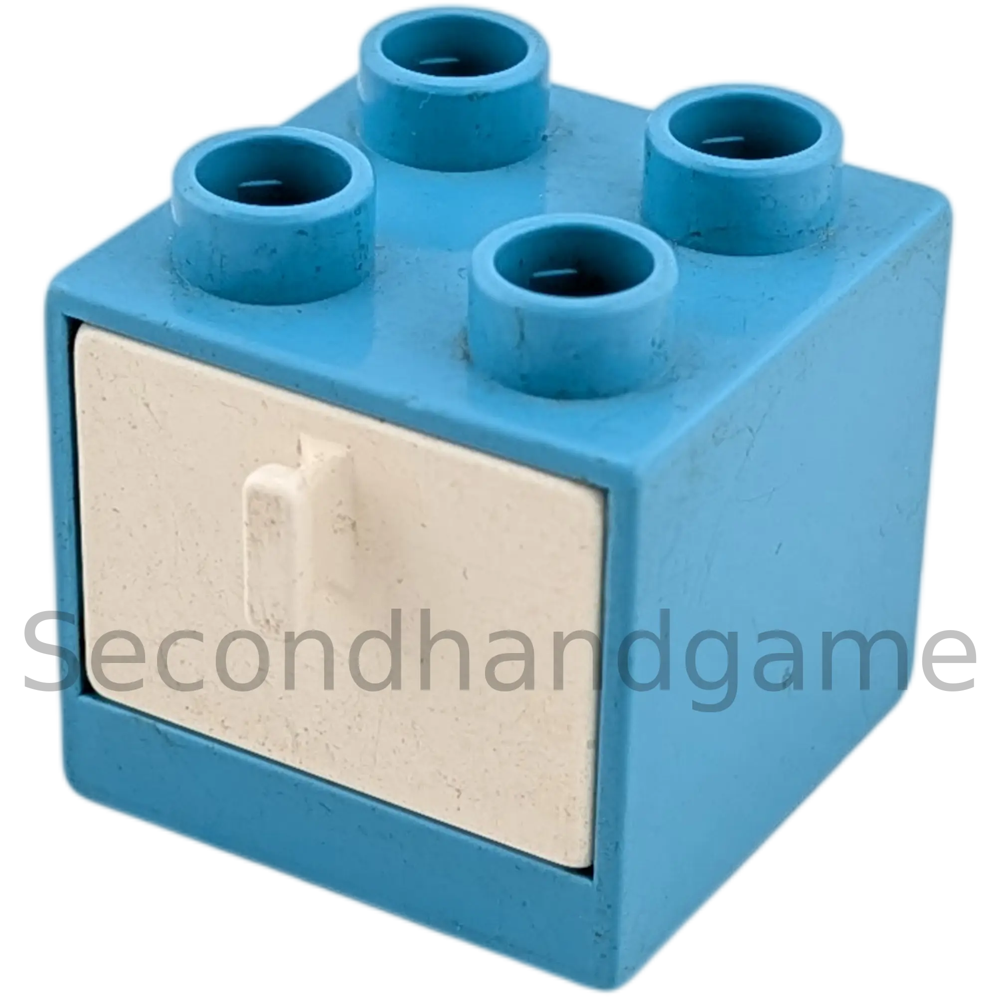 Lego Duplo 4890 Regal Schrank Hellblau mit Schublade Weiß