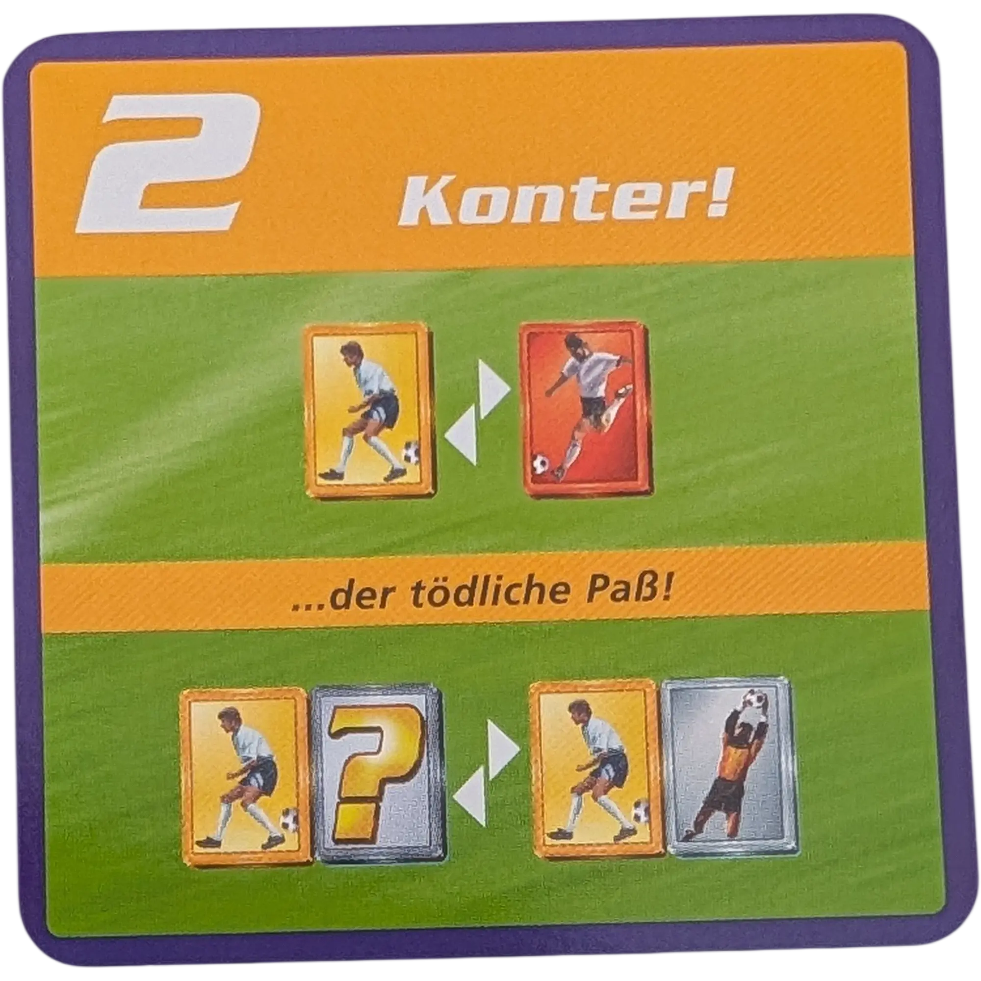 Kosmos Finale Ersatzteile Team Blau Taktikkarte Kampfstärke 2 Konter! ... der tödliche Paß!