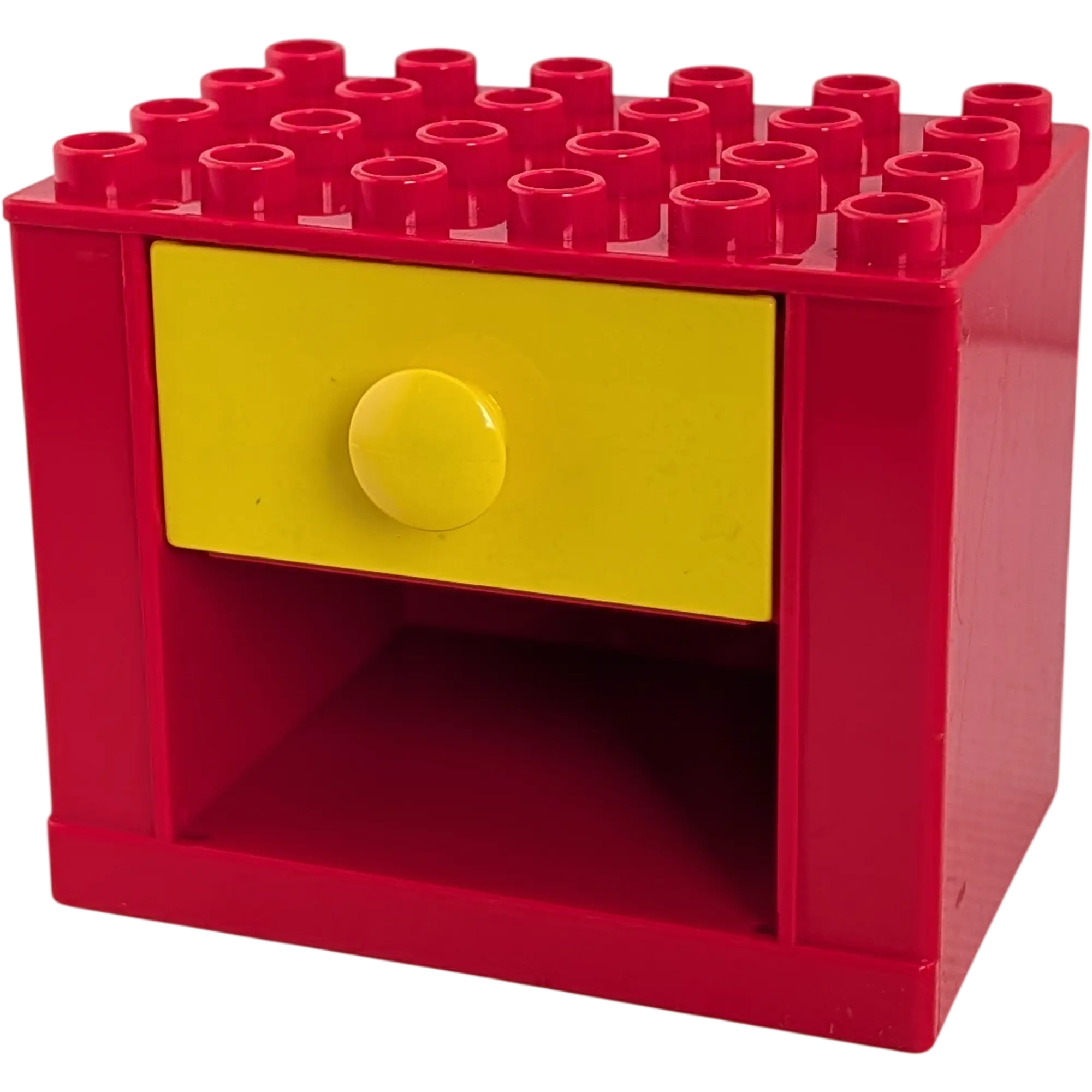 Lego Duplo Dolls Dacta Schrank 4x6x4 Rot mit Schublade Gelb für große Puppen