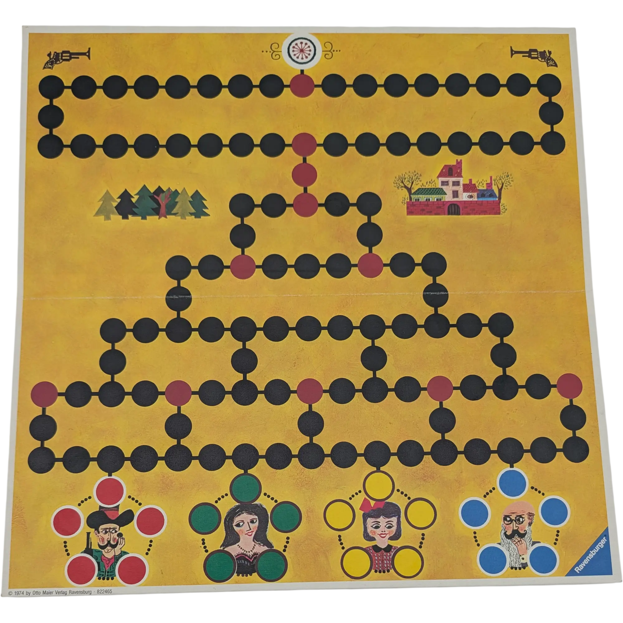 Spielplan Spielbrett Pachisi und Malefiz Wendespielplan