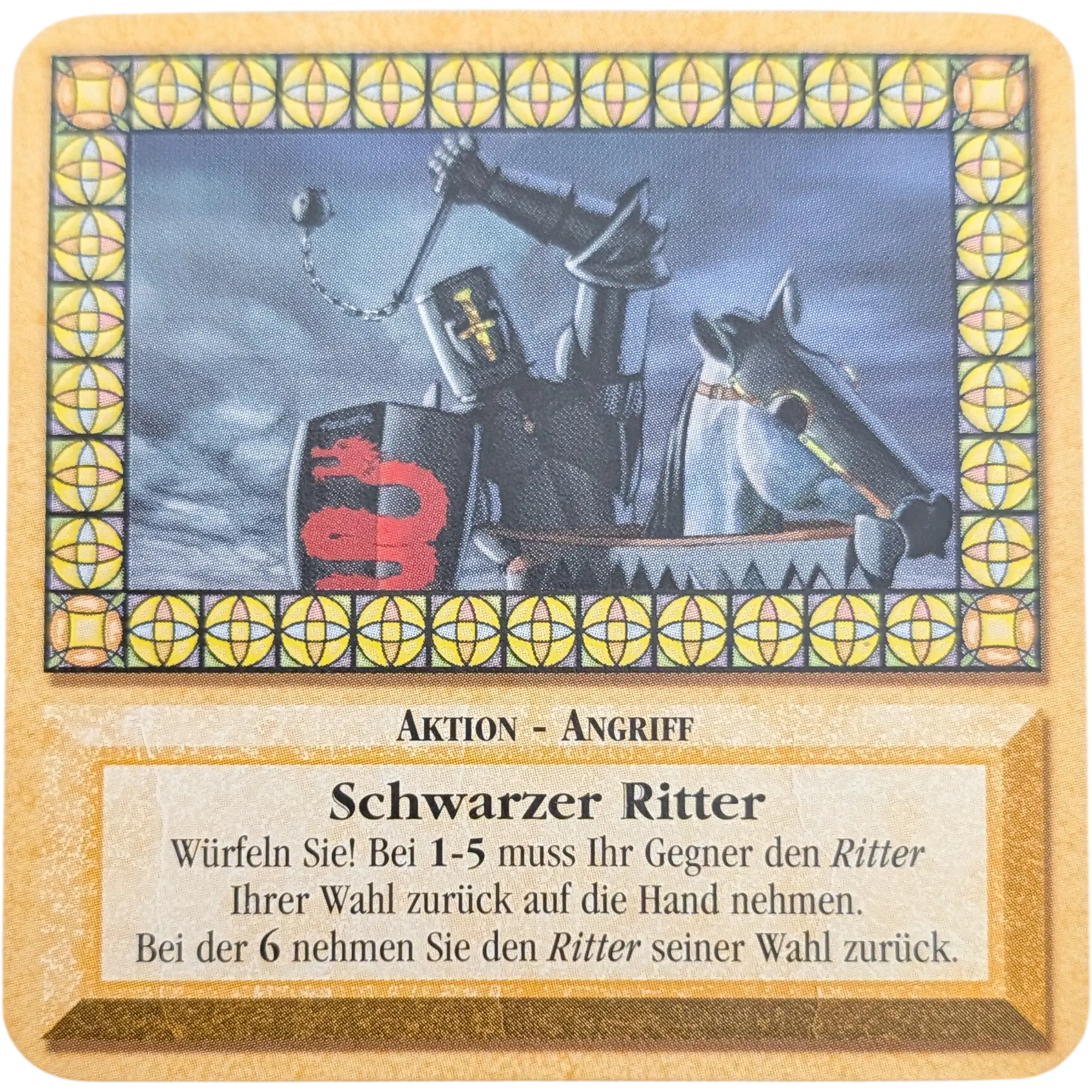 Kosmos Die Siedler von Catan das Kartenspiel Ersatzteil Karte Gold Schwarzer Ritter