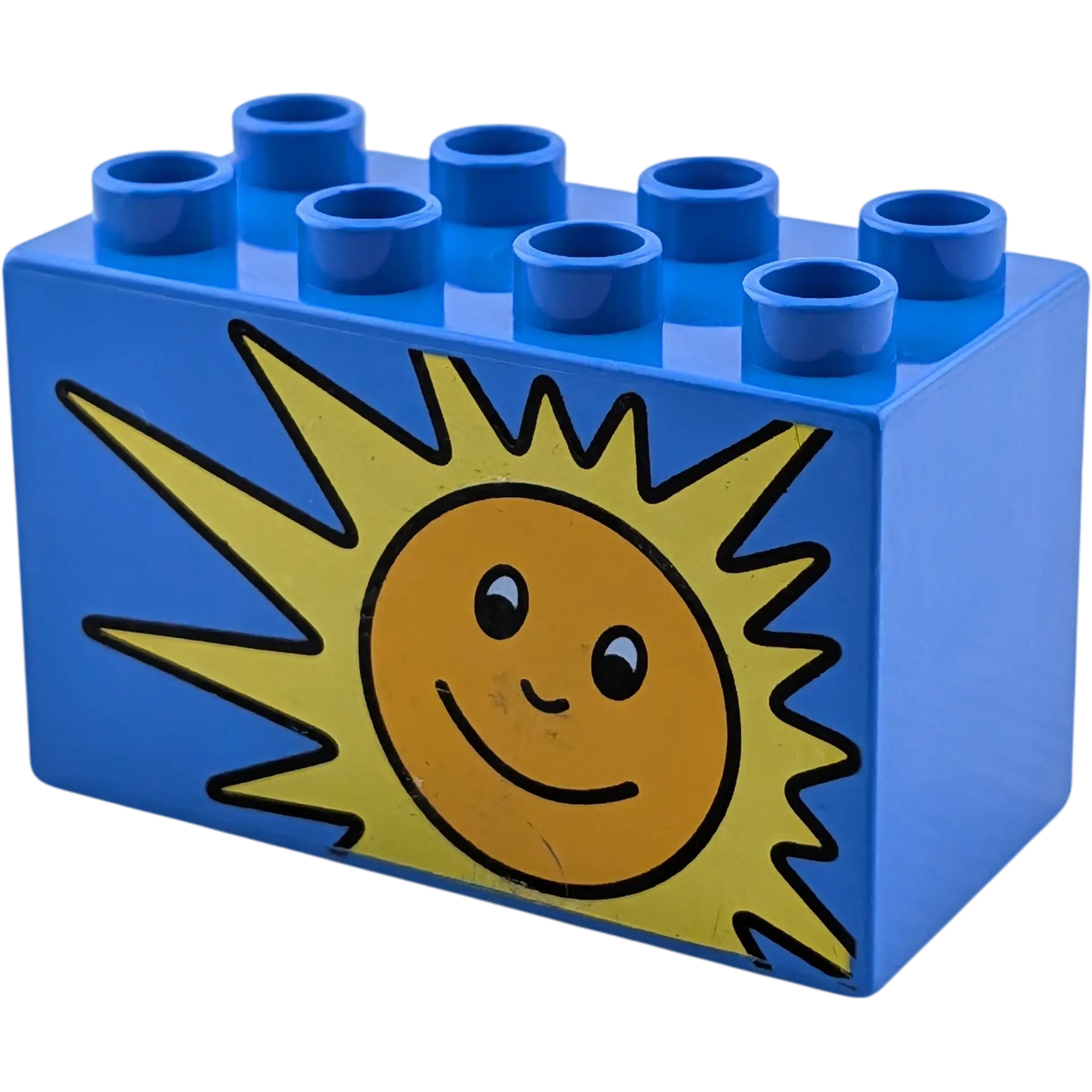 Lego Duplo 31111 Stein Blau mit Sonne 2x4x2