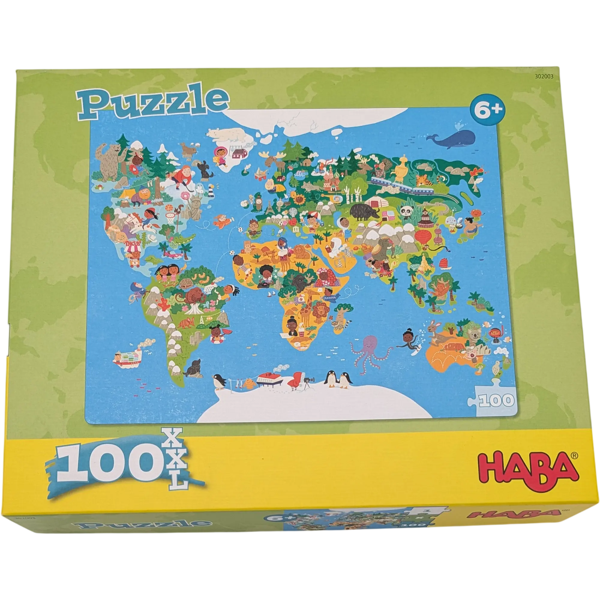Haba Puzzle XXL 100 Teile 302003 Weltkarte