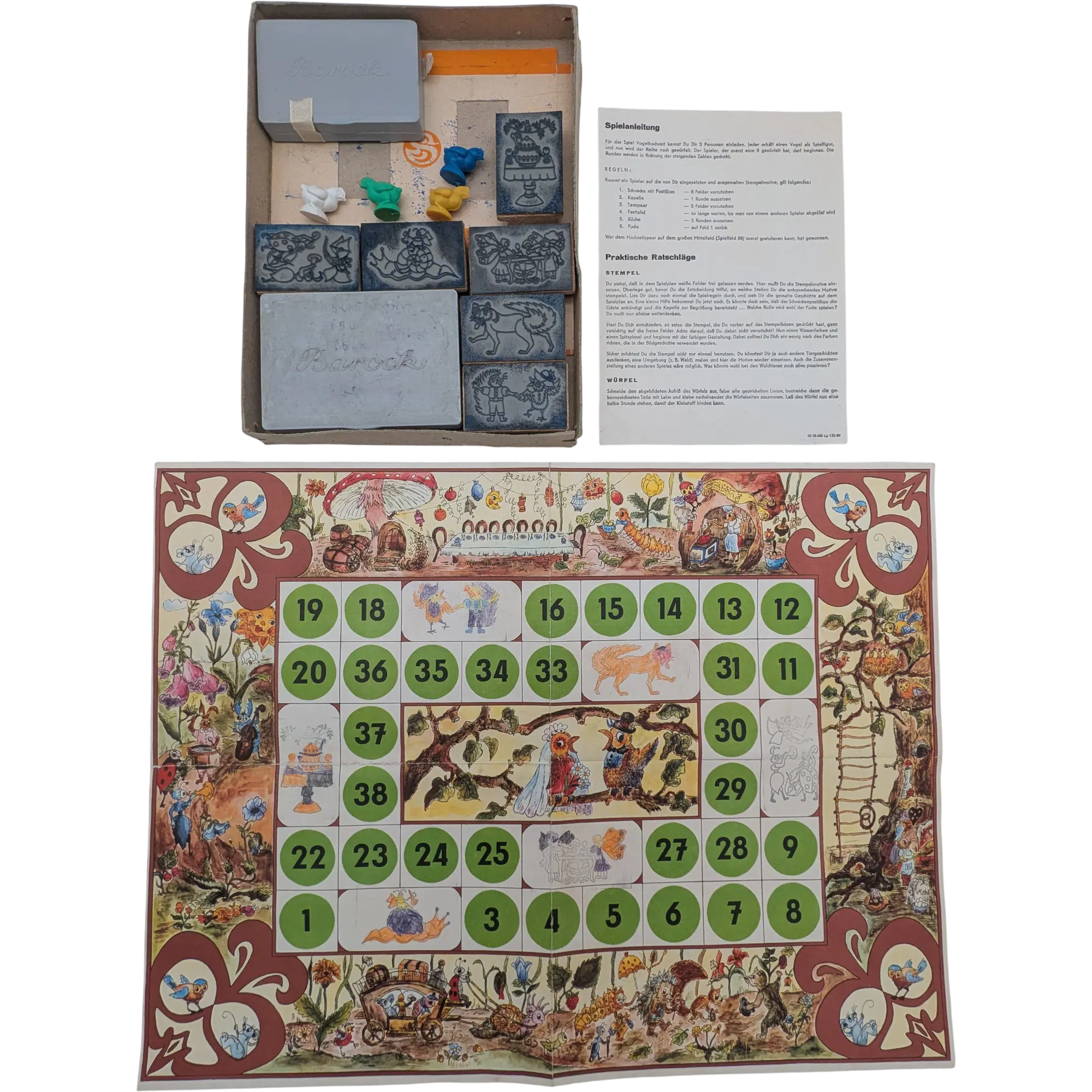 Famos Spielwaren Vogelhochzeit 572 DDR Stempelspiel Vintage, Ansicht 2