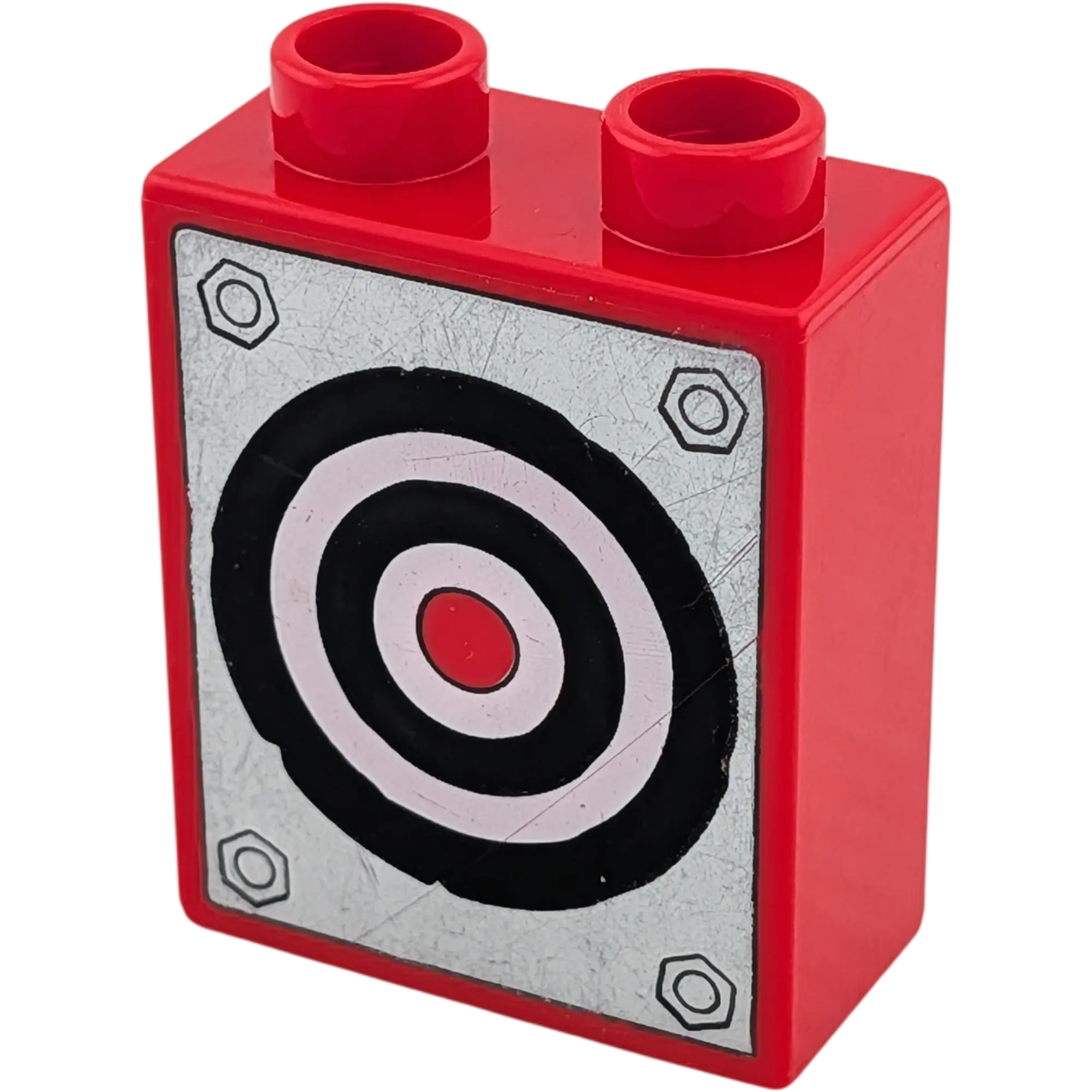Lego Duplo  1x2 Stein Rot Zielscheibe
