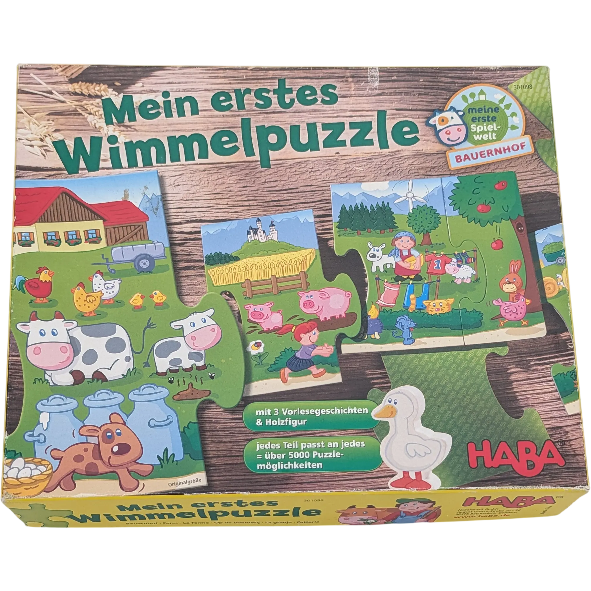 Haba Mein erstes Wimmelpuzzle Bauernhof 301098