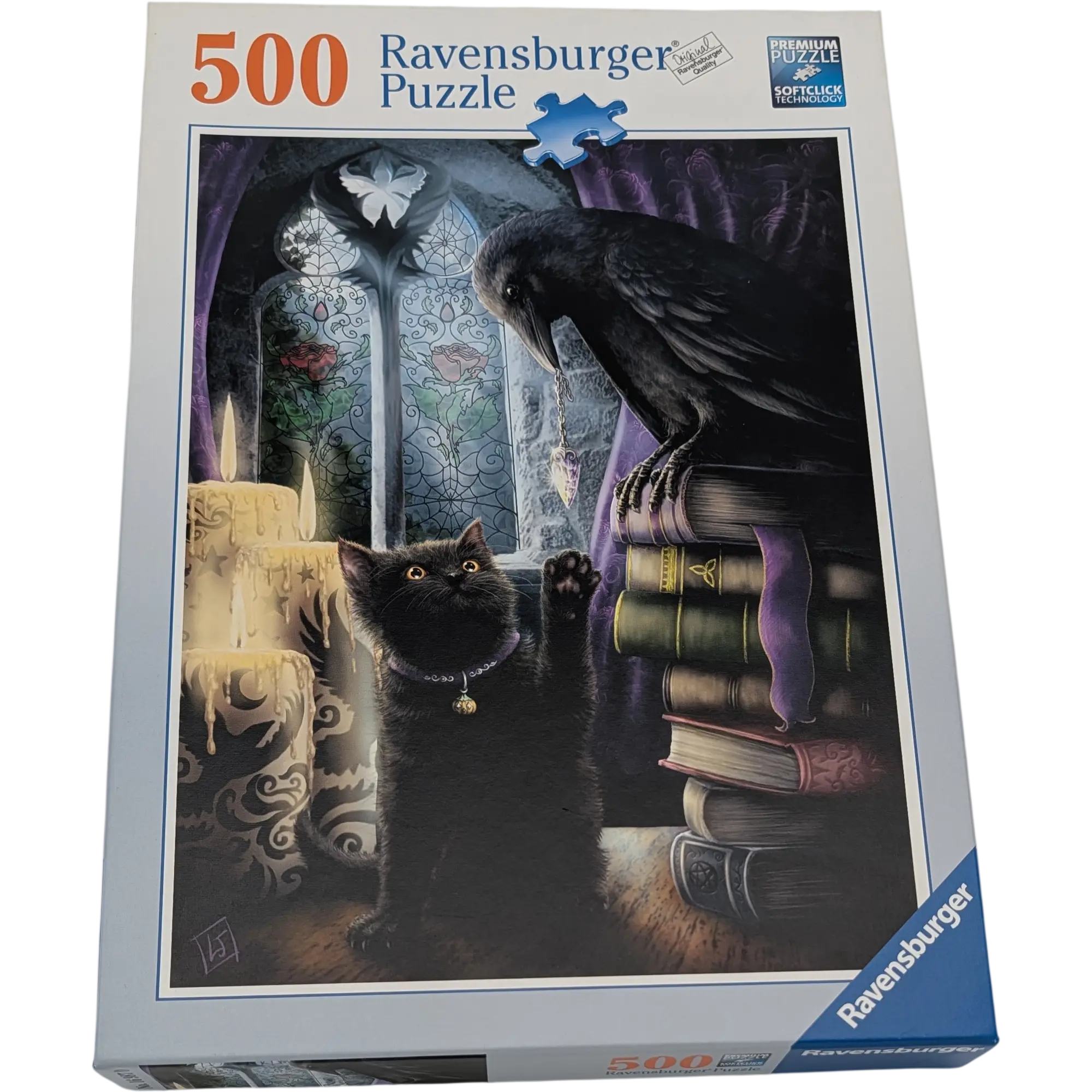 Ravensburger Premium Softclick Puzzle 500 Teile 169870 Rabe und Katze im Turmzimmer