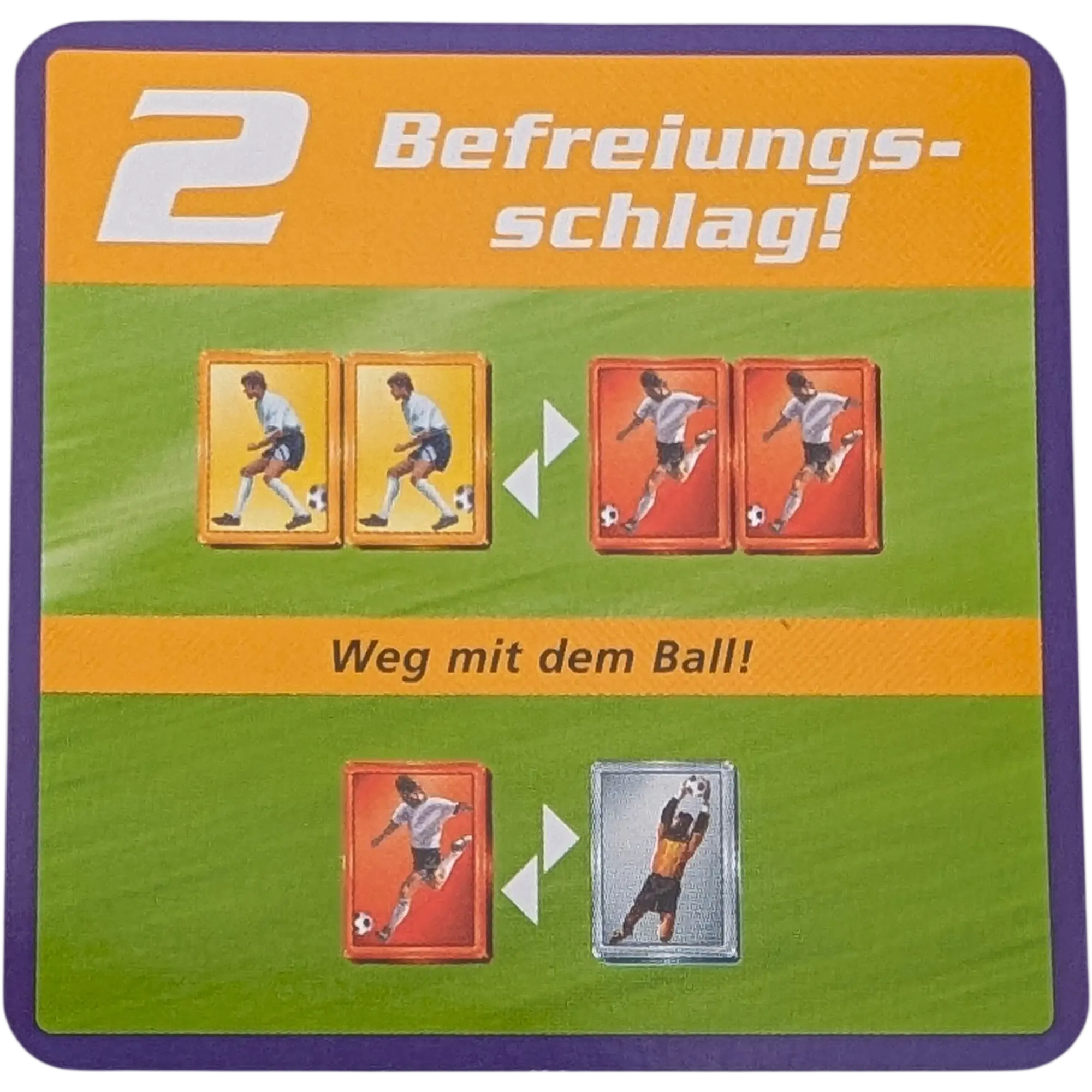 Kosmos Finale Ersatzteile Team Blau Taktikkarte Kampfstärke 2 Befreungsschlag! Weg mit dem Ball!