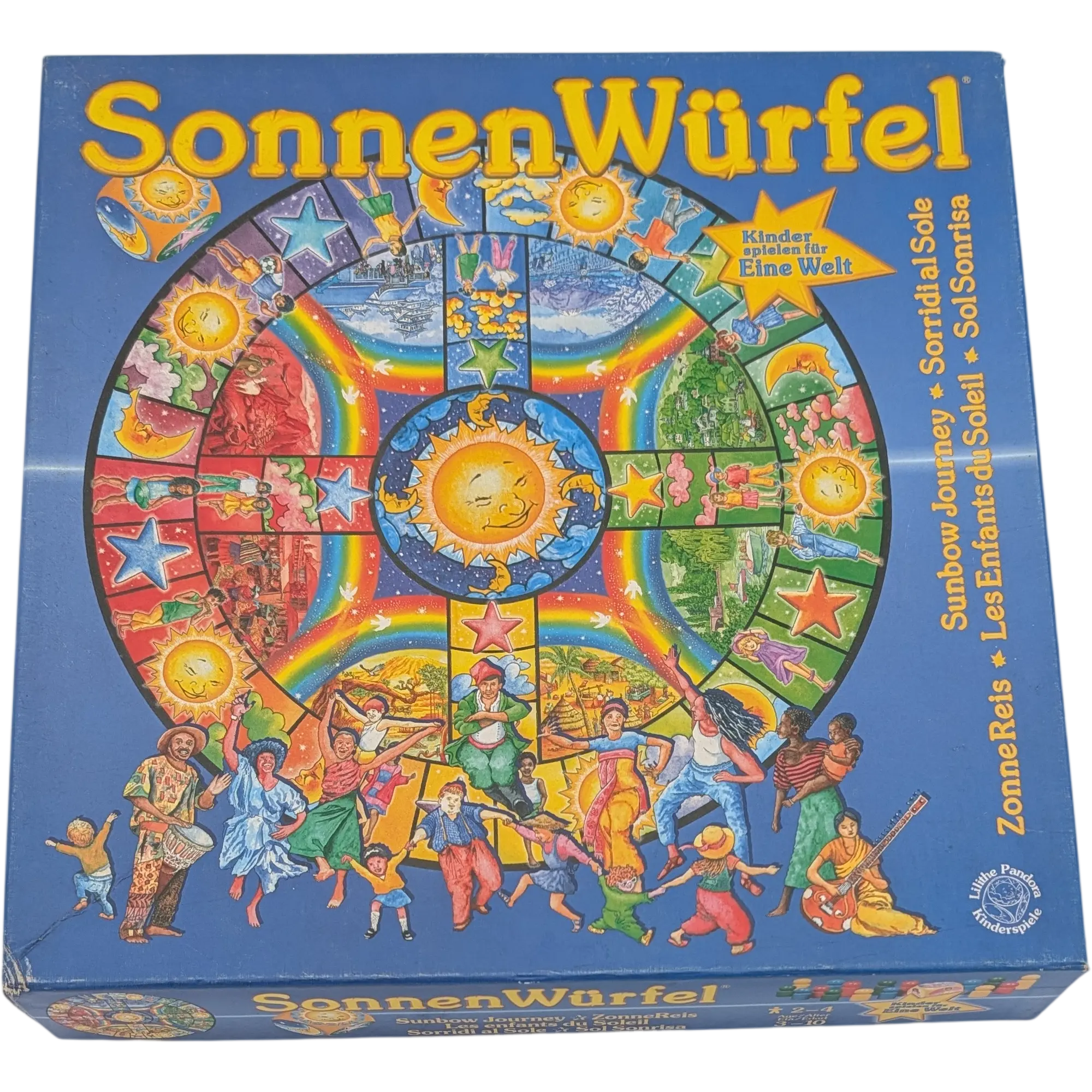 Sonnen Würfel Kinder spielen für eine Welt Brettspiel