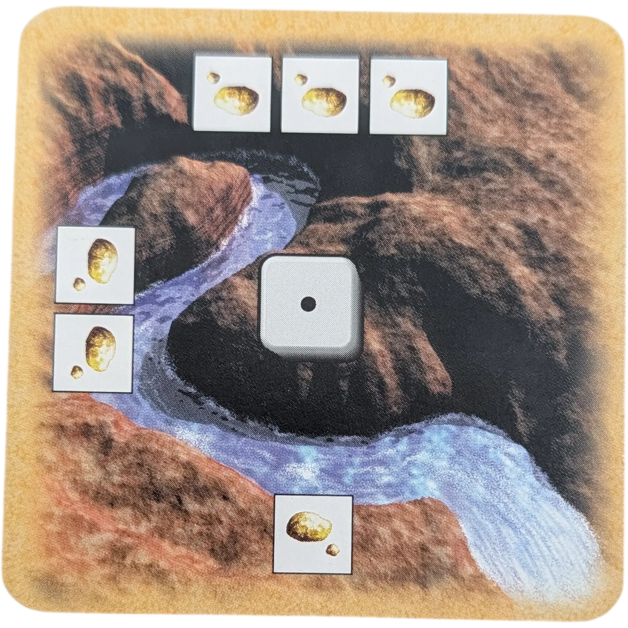 Kosmos Die Siedler von Catan das Kartenspiel Ersatzteil Zentralkarte Wappen Rot-Schwarz Goldfluss