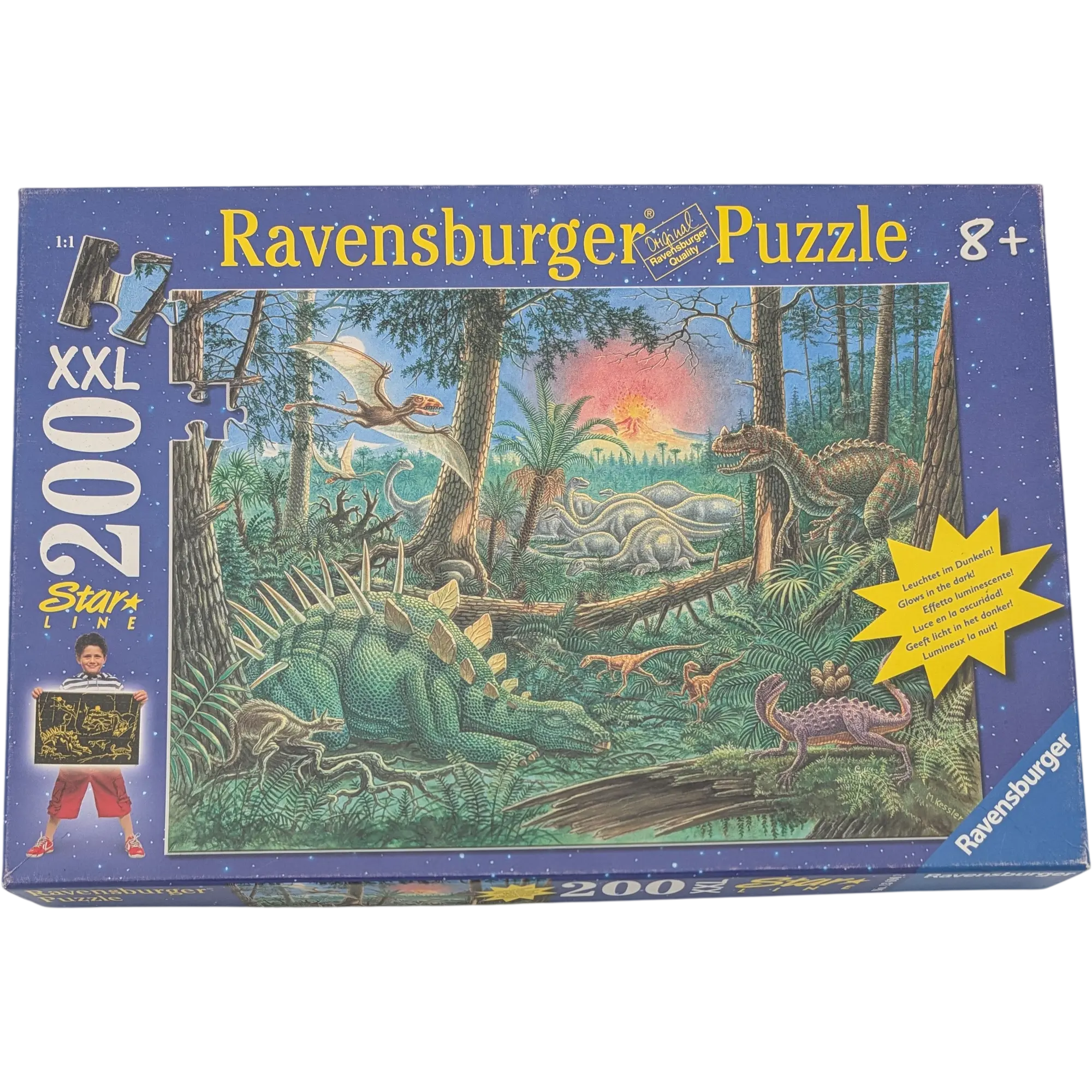 Ravensburger Puzzle Star Line 200 XXL Teile 136902, ab 8 Jahren Dinosaurierland