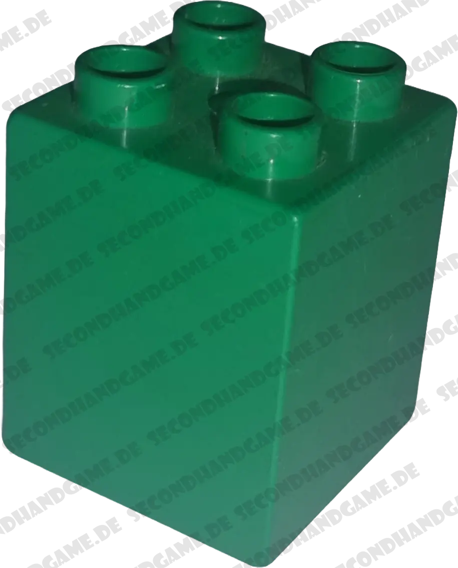 Lego Duplo 2x2x2 Doppelstein Dunkelgrün