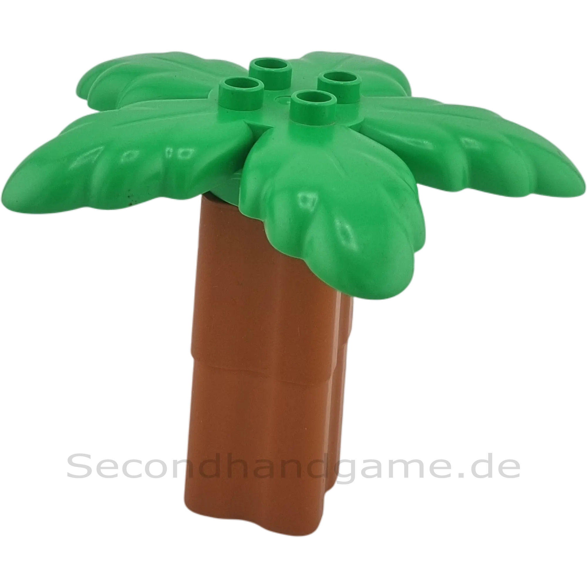 Lego Duplo Palme Stamm eckig Dunkelbraun Hellgrüne Blätter