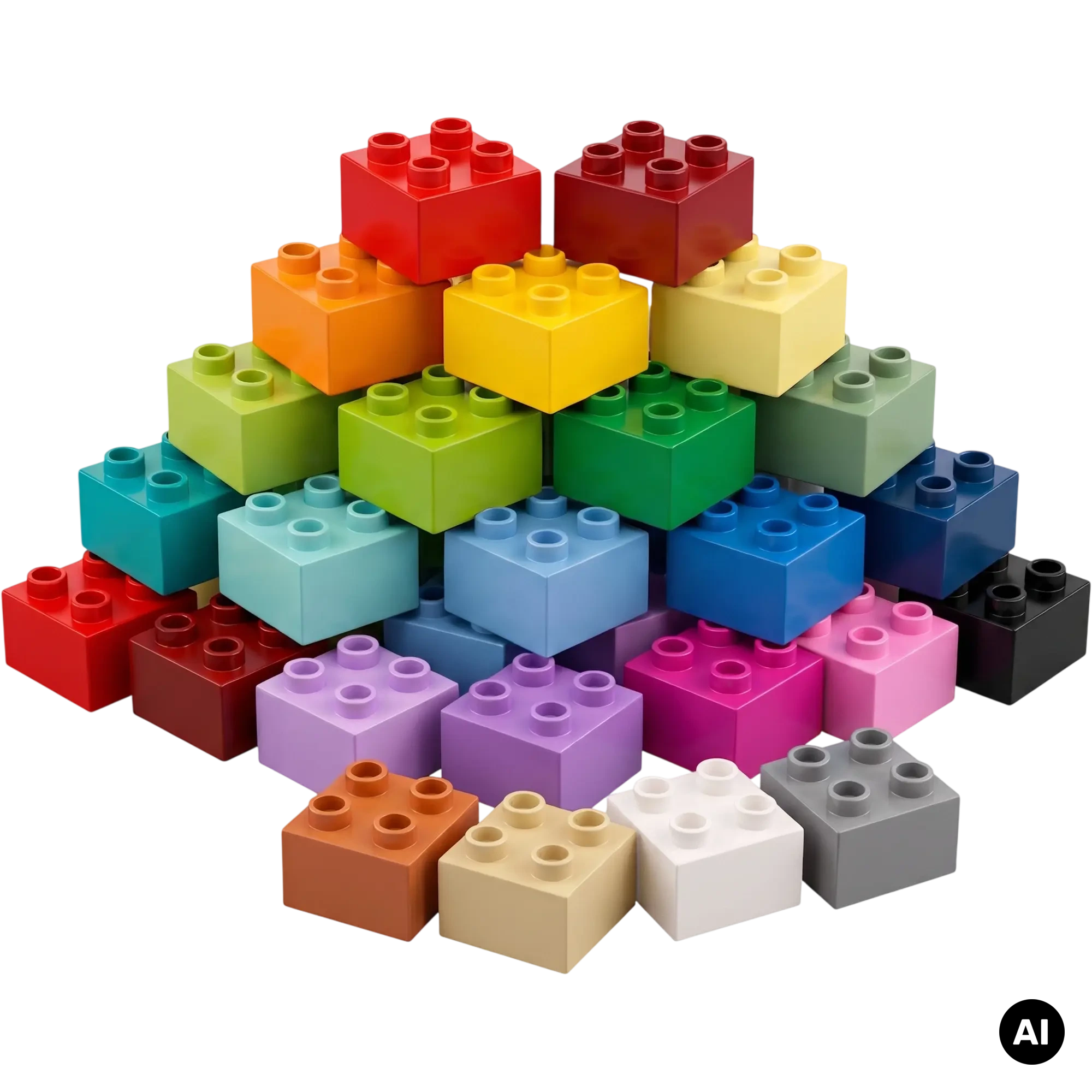 Lego Duplo 25 Bausteine 2x2 Konvolut 3437 Bunter Steinespaß