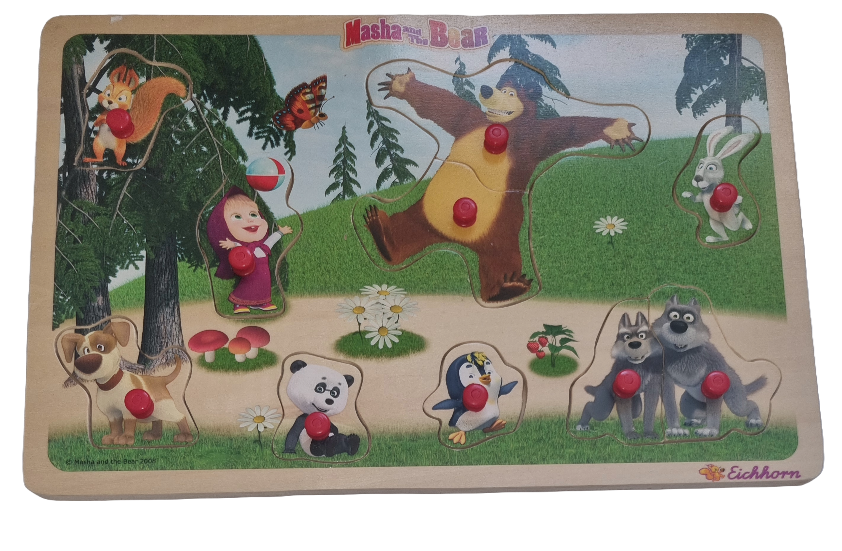 Eichhorn Holzpuzzle 10 Teile Masha and the Bear