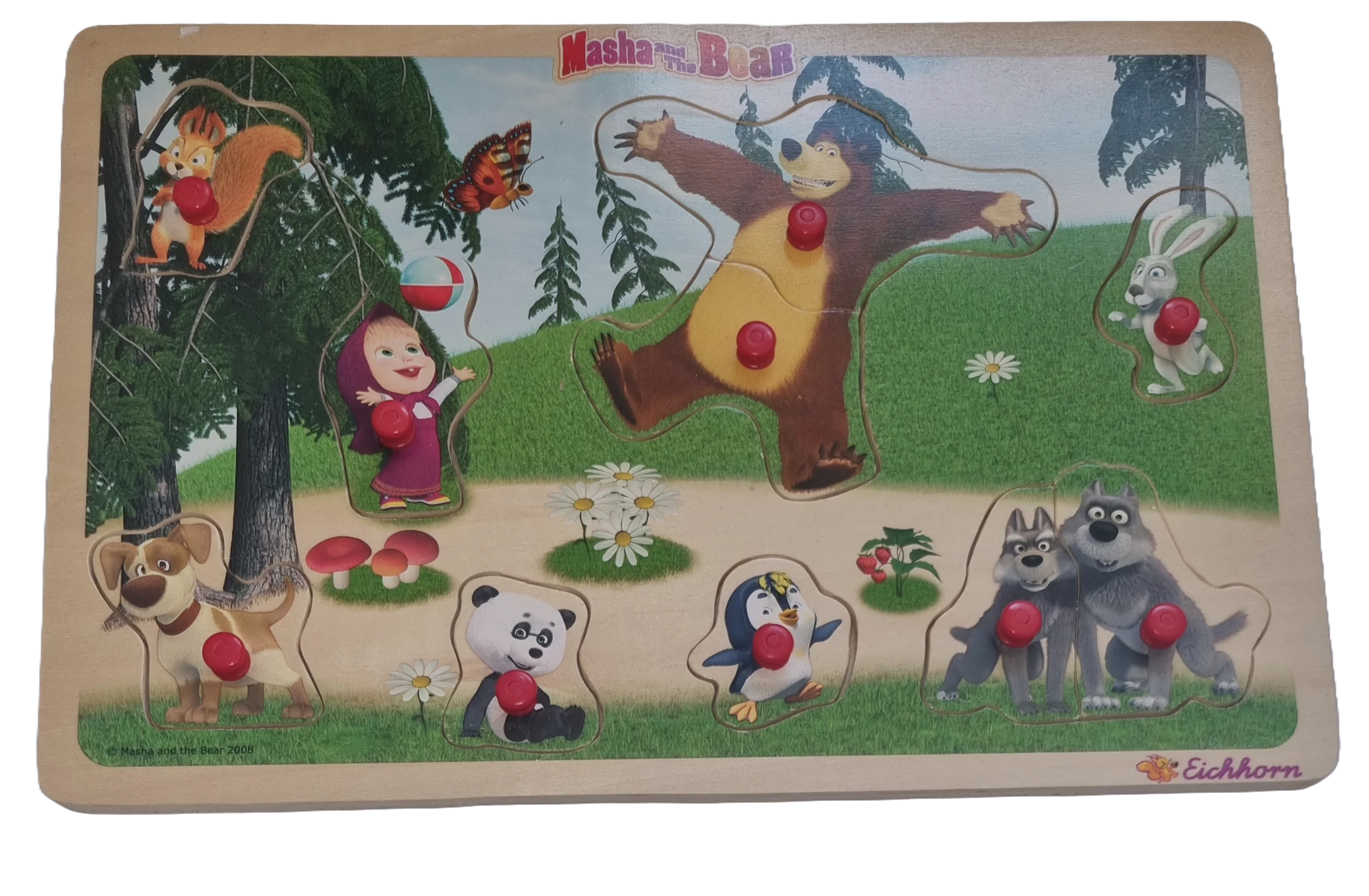 Eichhorn Holzpuzzle 10 Teile Masha and the Bear