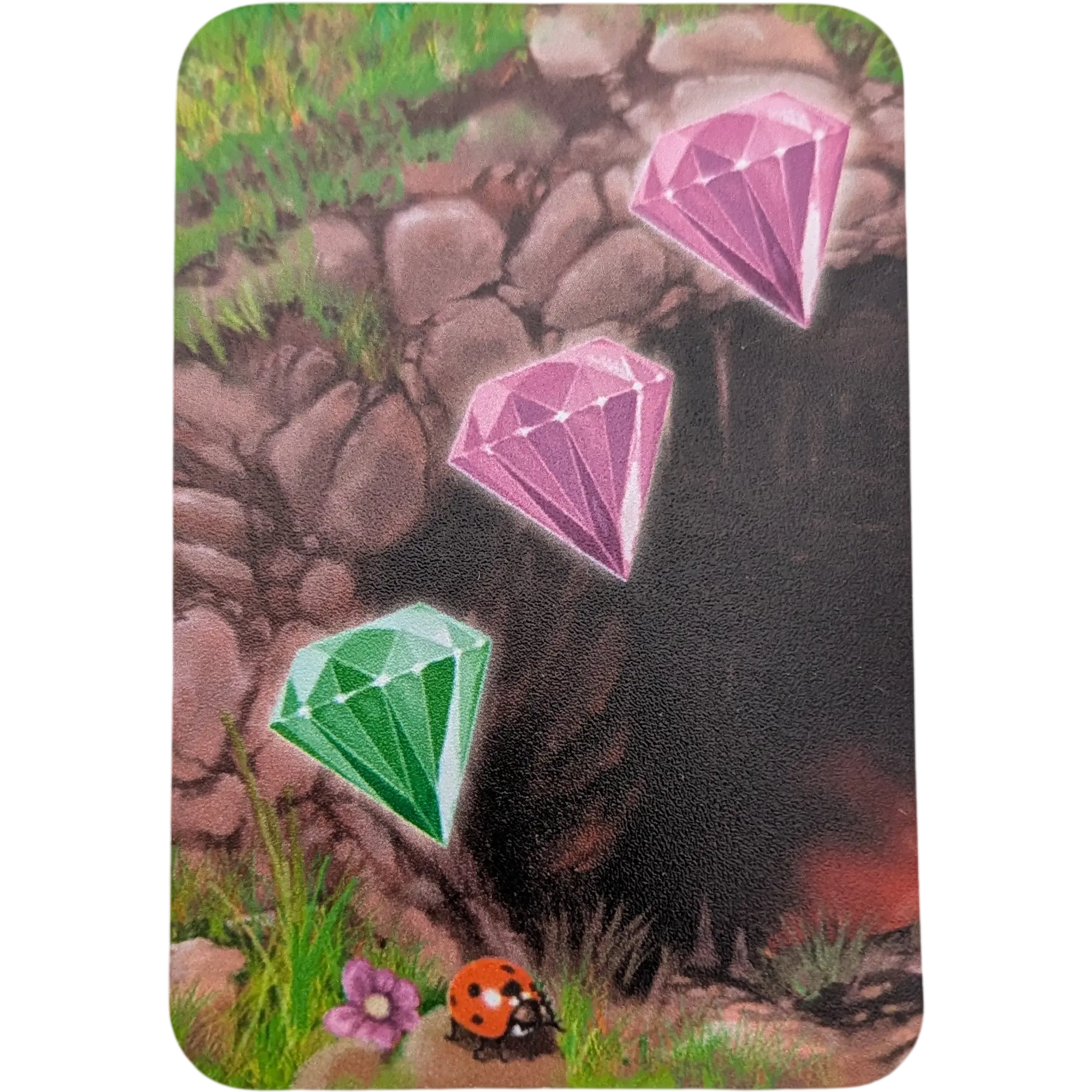 Kosmos Fluss der Drachen Ersatzteile Höhlenkarte 3 Edelsteine von rechts nach links Pink, Pink, Grün