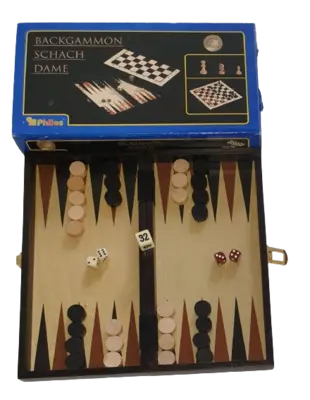 Backgammon, Schach, Dame, Holz