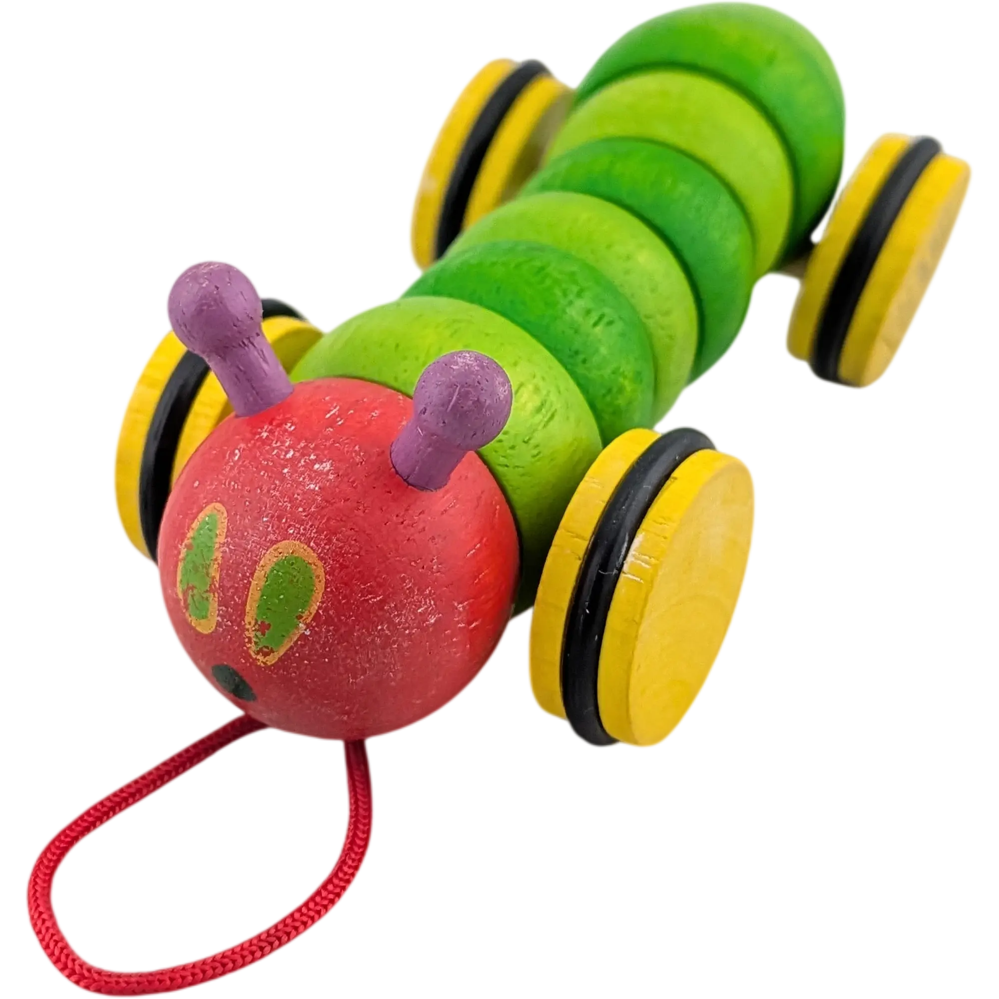Plan Toys Raupe Nimmersatt Holz Nachziehraupe zum Nachziehen