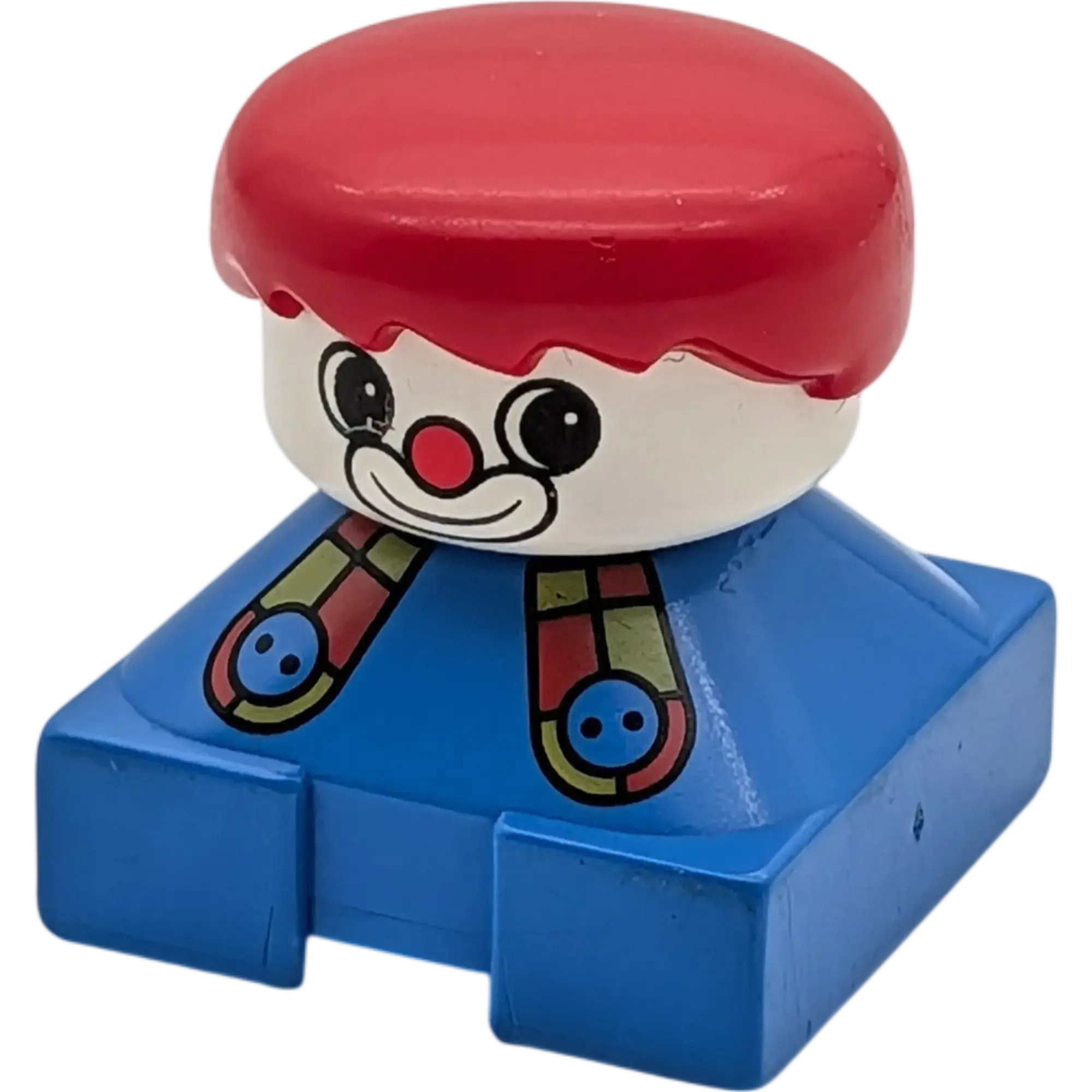 Lego Duplo Figur Clown Blau, rote Harre mit Latz 2327