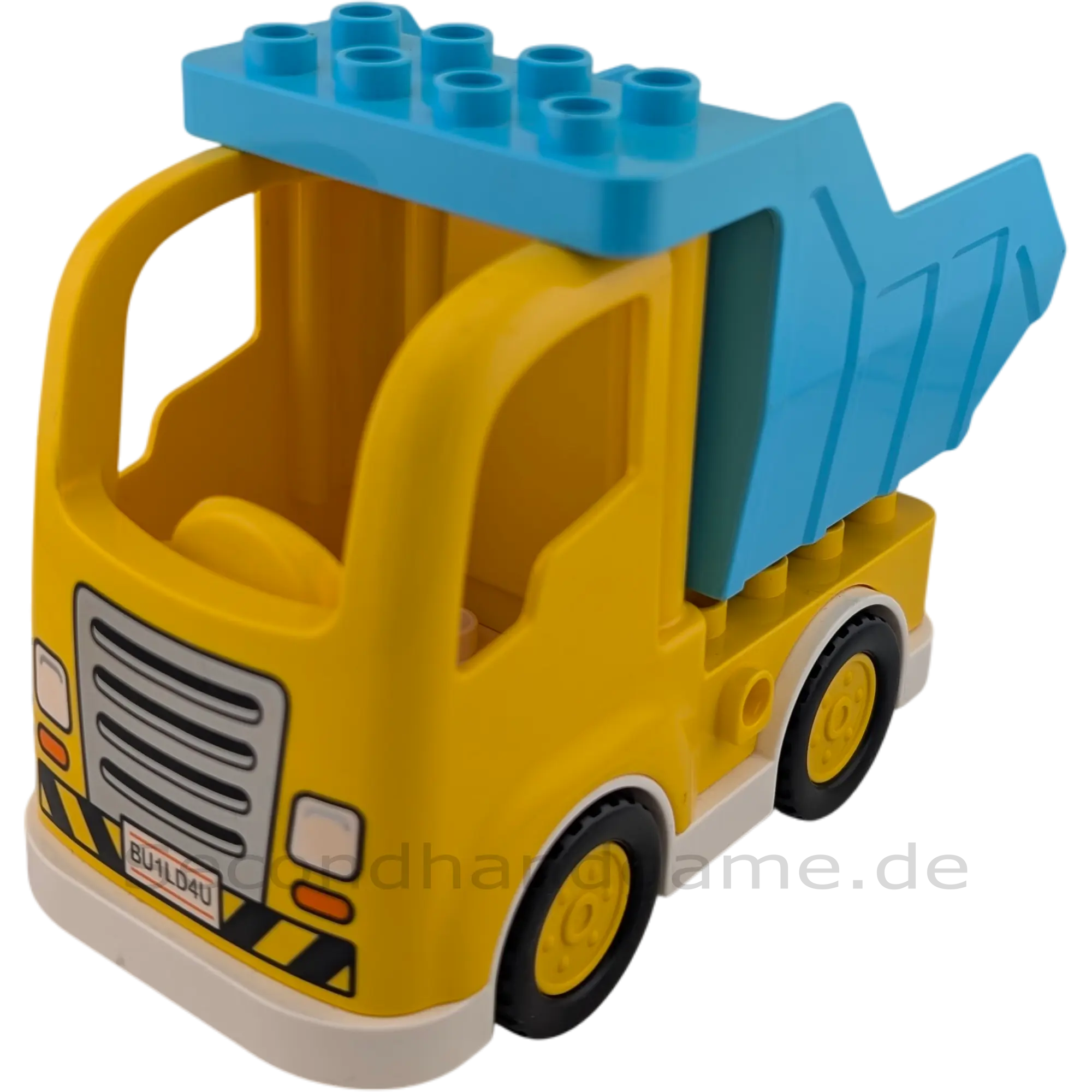 Lego Duplo Lastwagen mit Container Gelb Azur Weiß