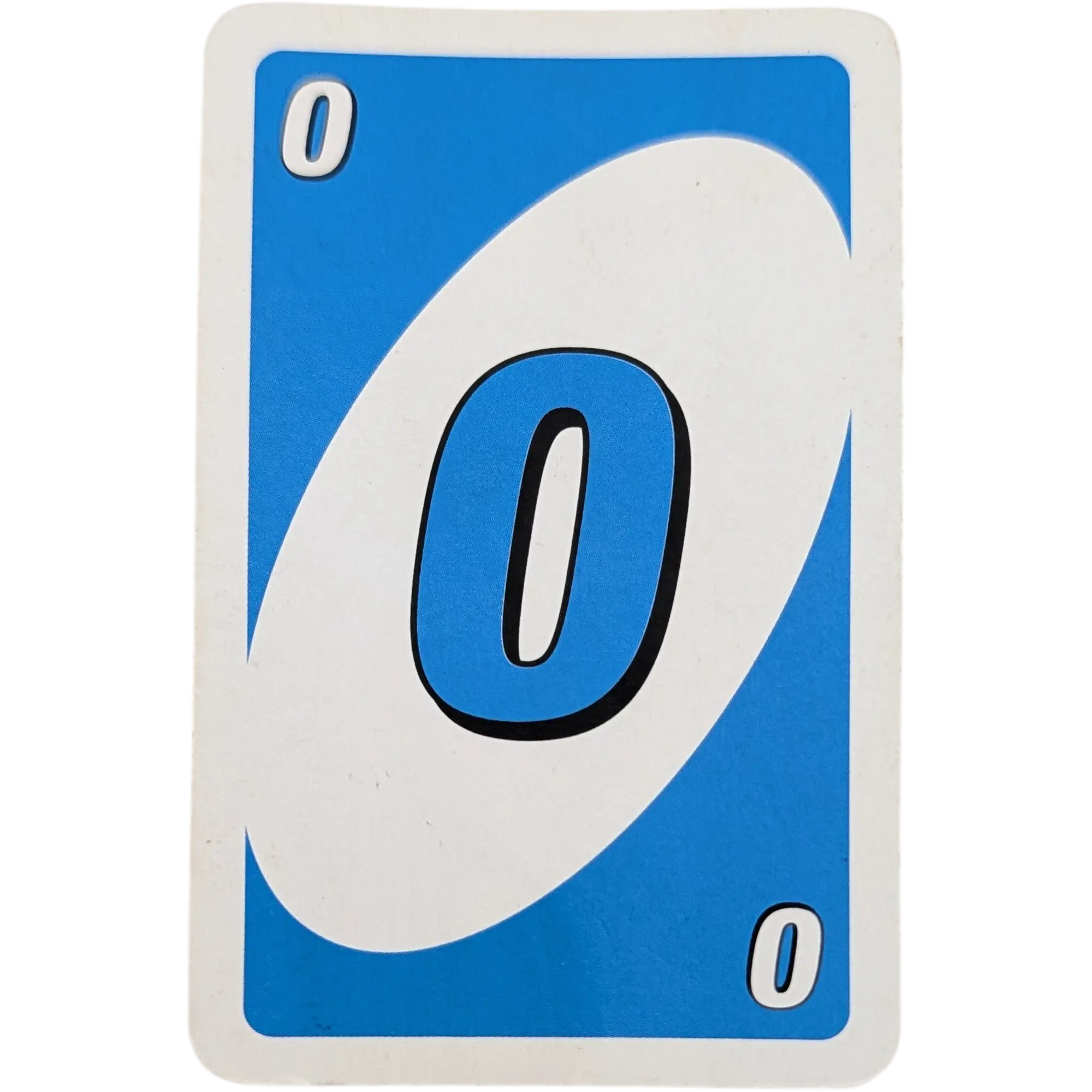 Mattel Uno Ersatzkarte Zahl Null Blau 