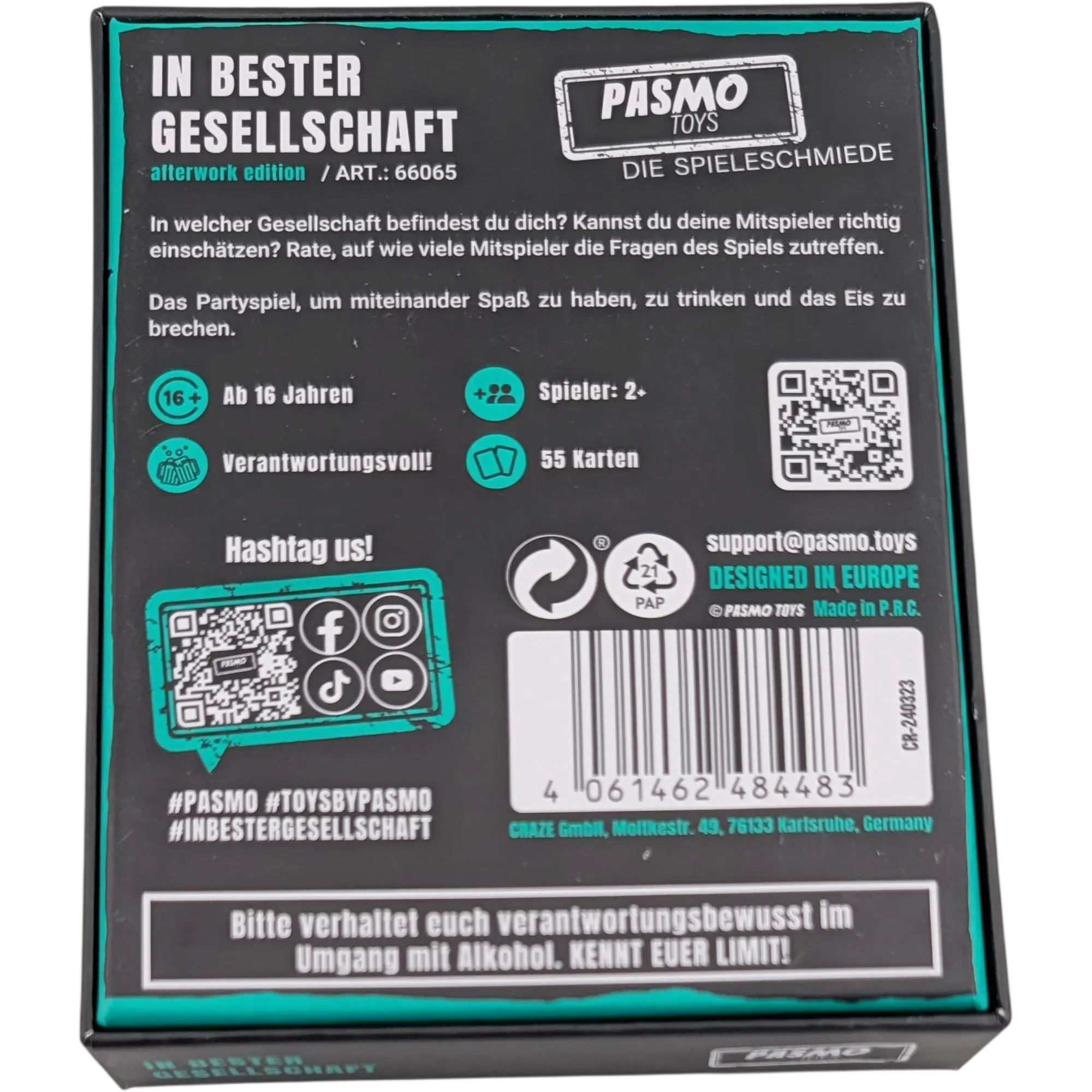 Pasmo Toys Die Spieleschmiede  In bester Gesellschaft afterwork edition