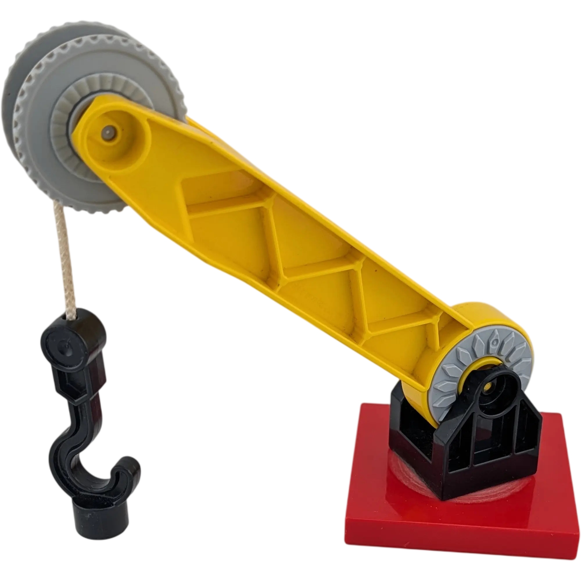 Lego Duplo 92005 519H8 Kran Arm Ausleger Azur mit Haken und Drehplatte