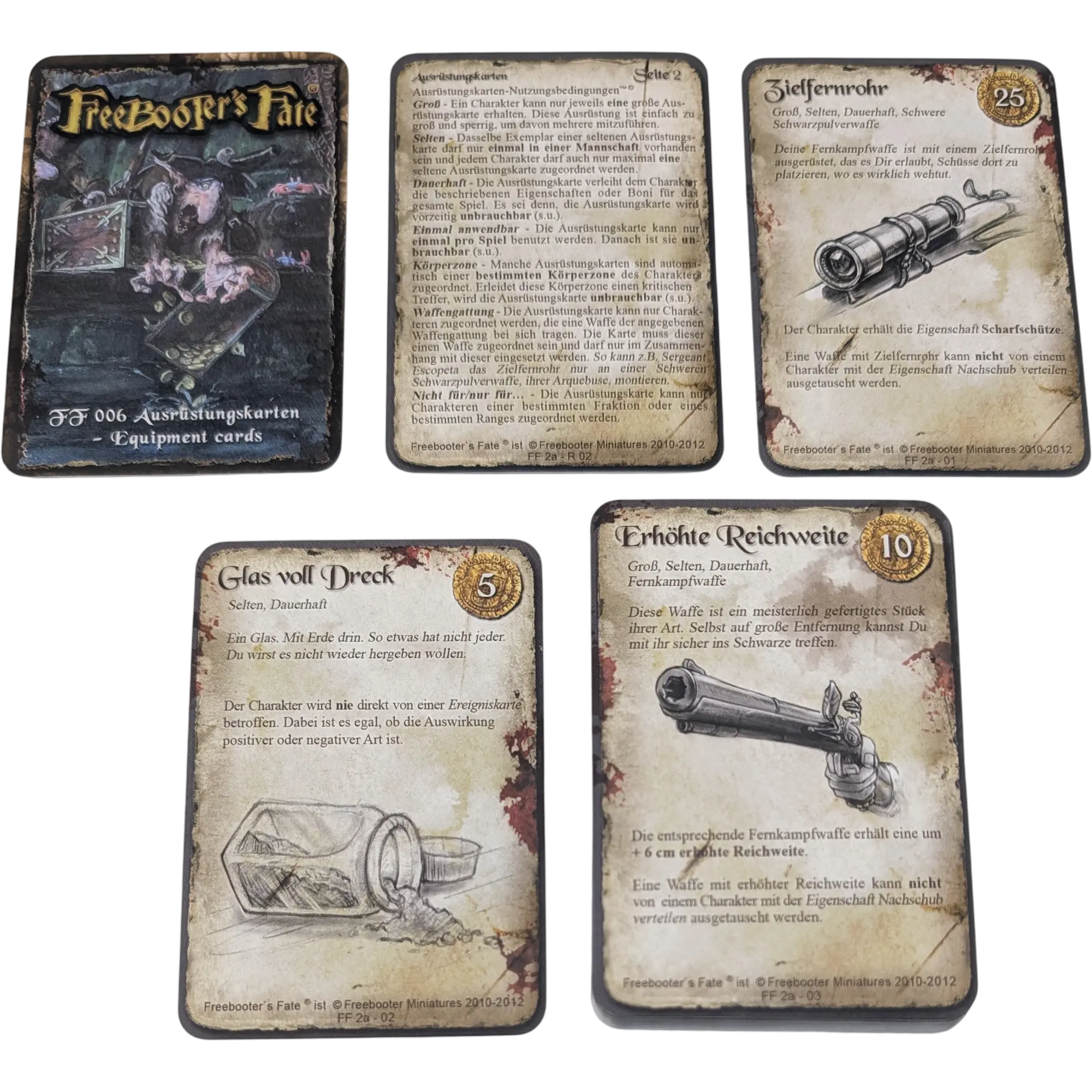 Freebooter's Fate FF006 Ausrüstungskarten