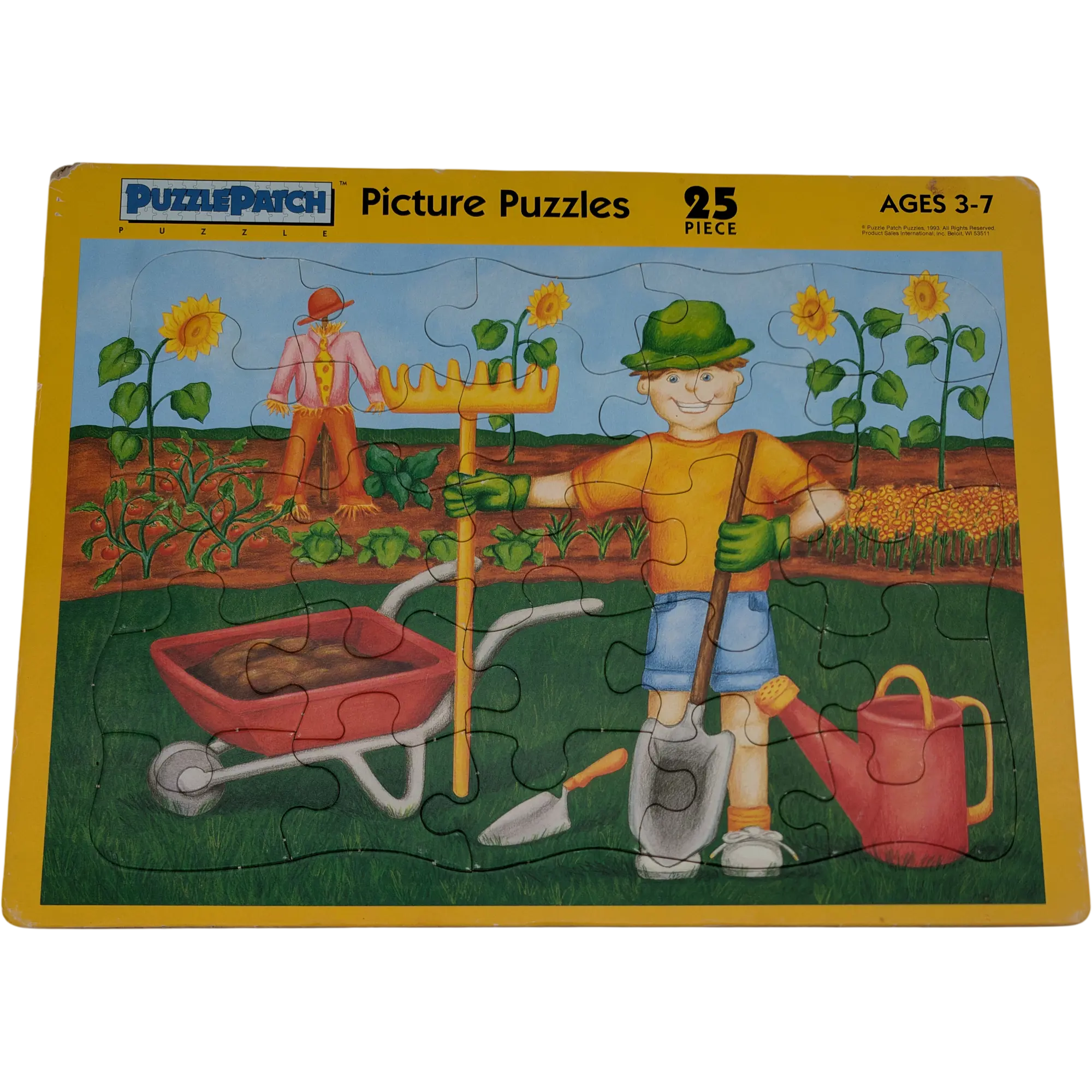 Puzzle Patch Rahmenpuzzle Vogelscheuche und Gärtner 25 Teile