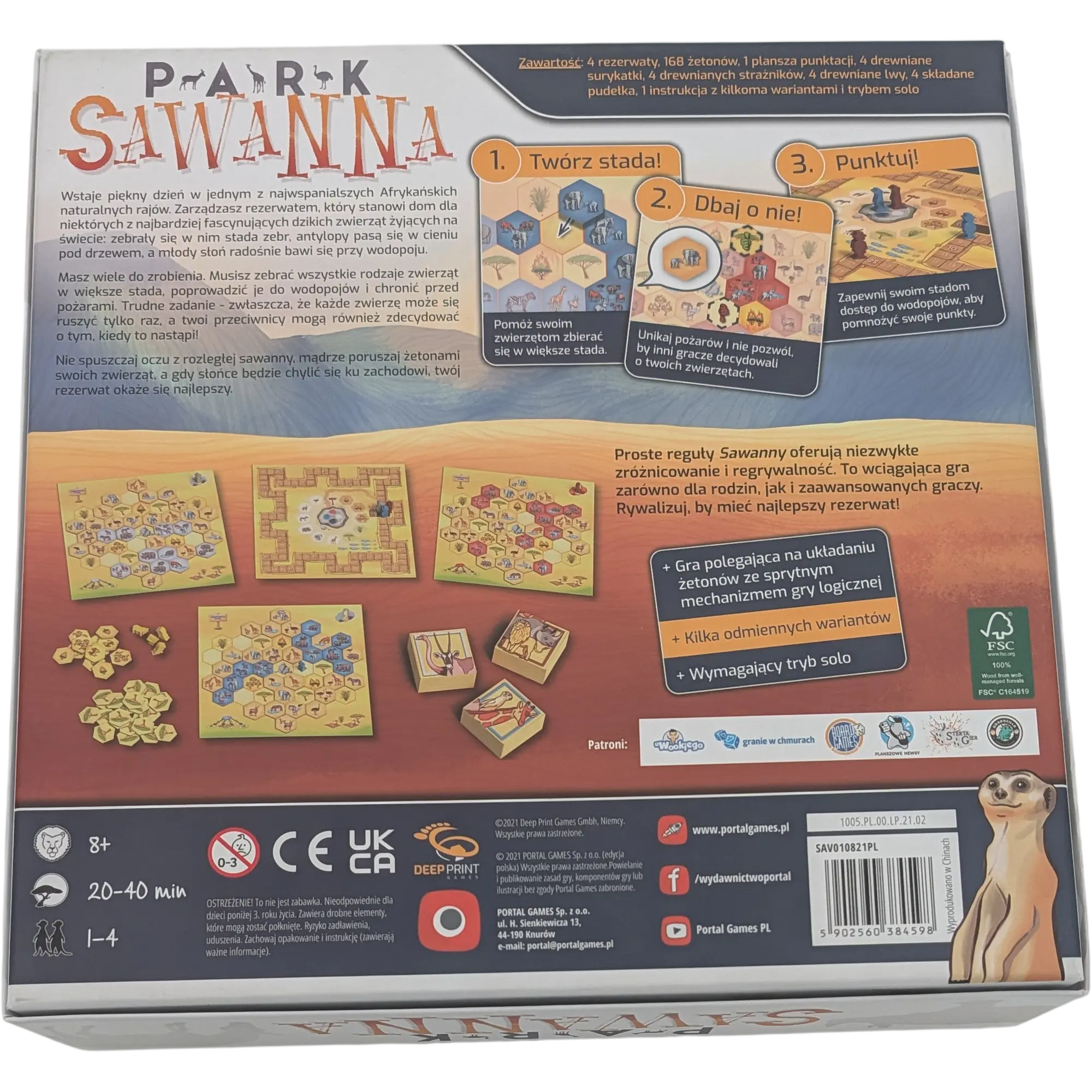 Portal Games Deep Print Park Sawanna Polnische Ausgabe (Savannah Park)