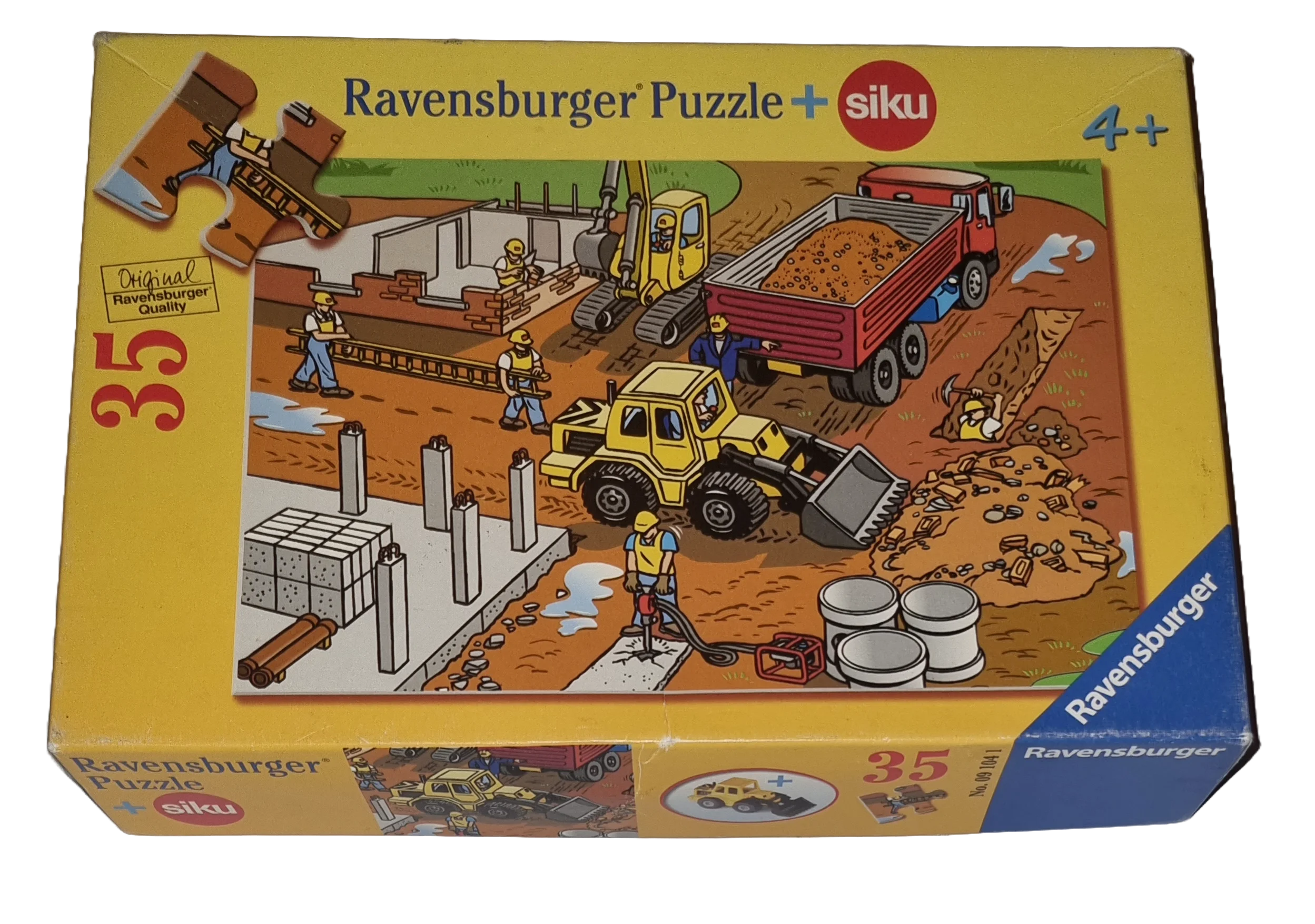 Ravensburger Puzzle 35 Teile + Siku 091041 Mein gelber Frontlader