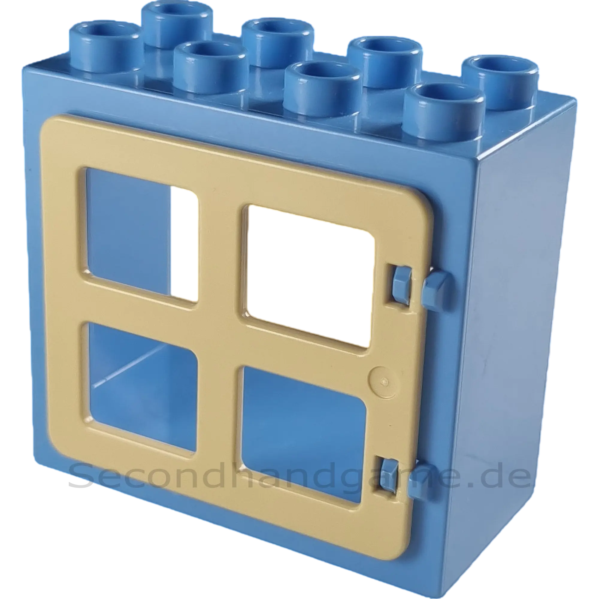 Lego Duplo 2332 Fenster 2x4 Mittelblau Beige