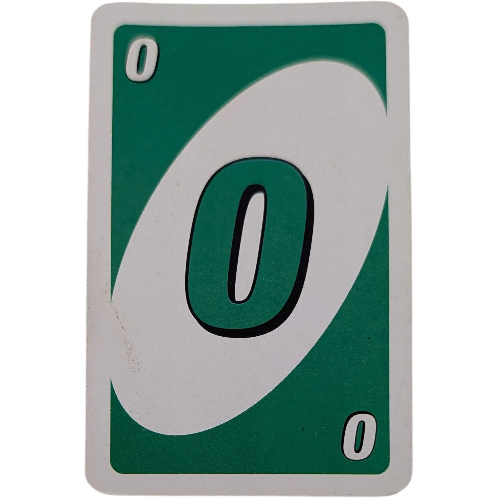 Mattel Uno Ersatzkarte Zahl Null Grün 