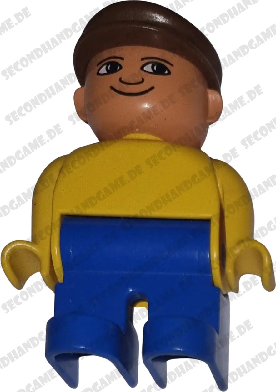 Lego Duplo Figur Mann 47394 Blaue Hose Gelbes Hemd braune Cape