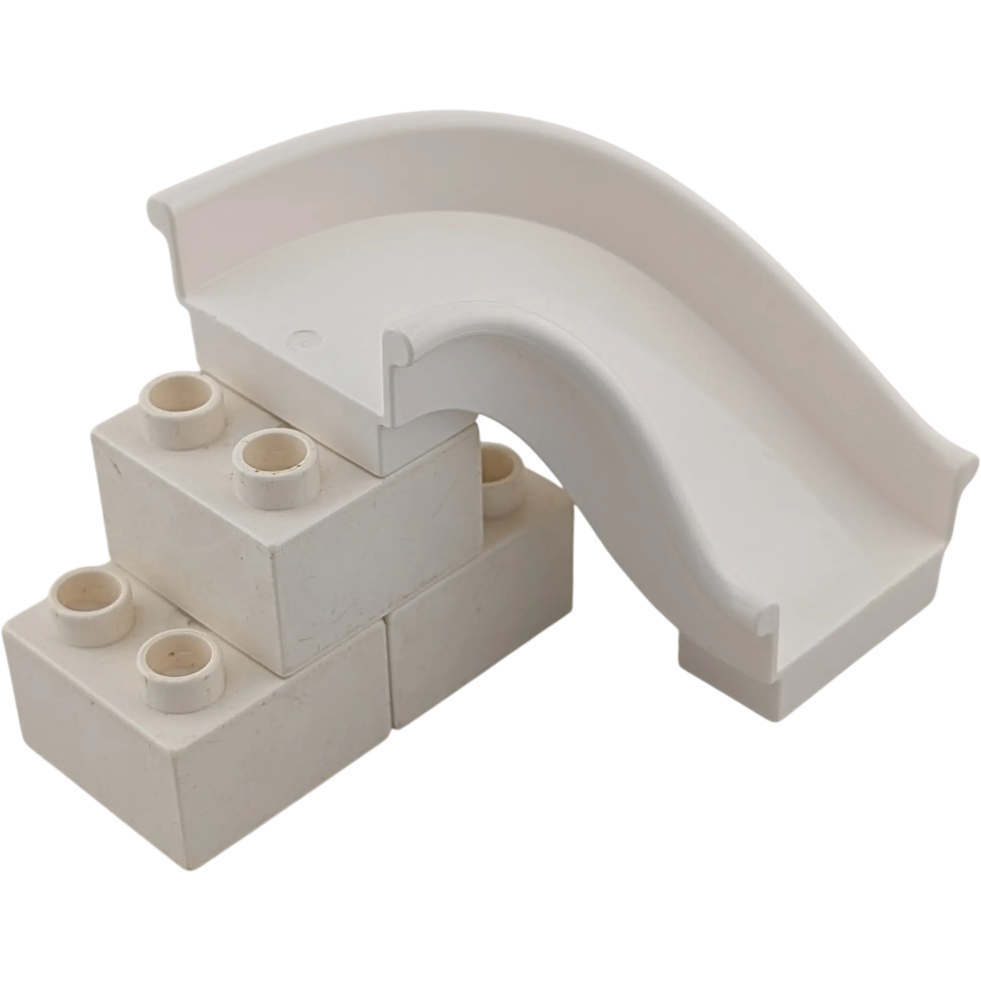 Lego Duplo Kurvenrutsche Weiß mit Treppe