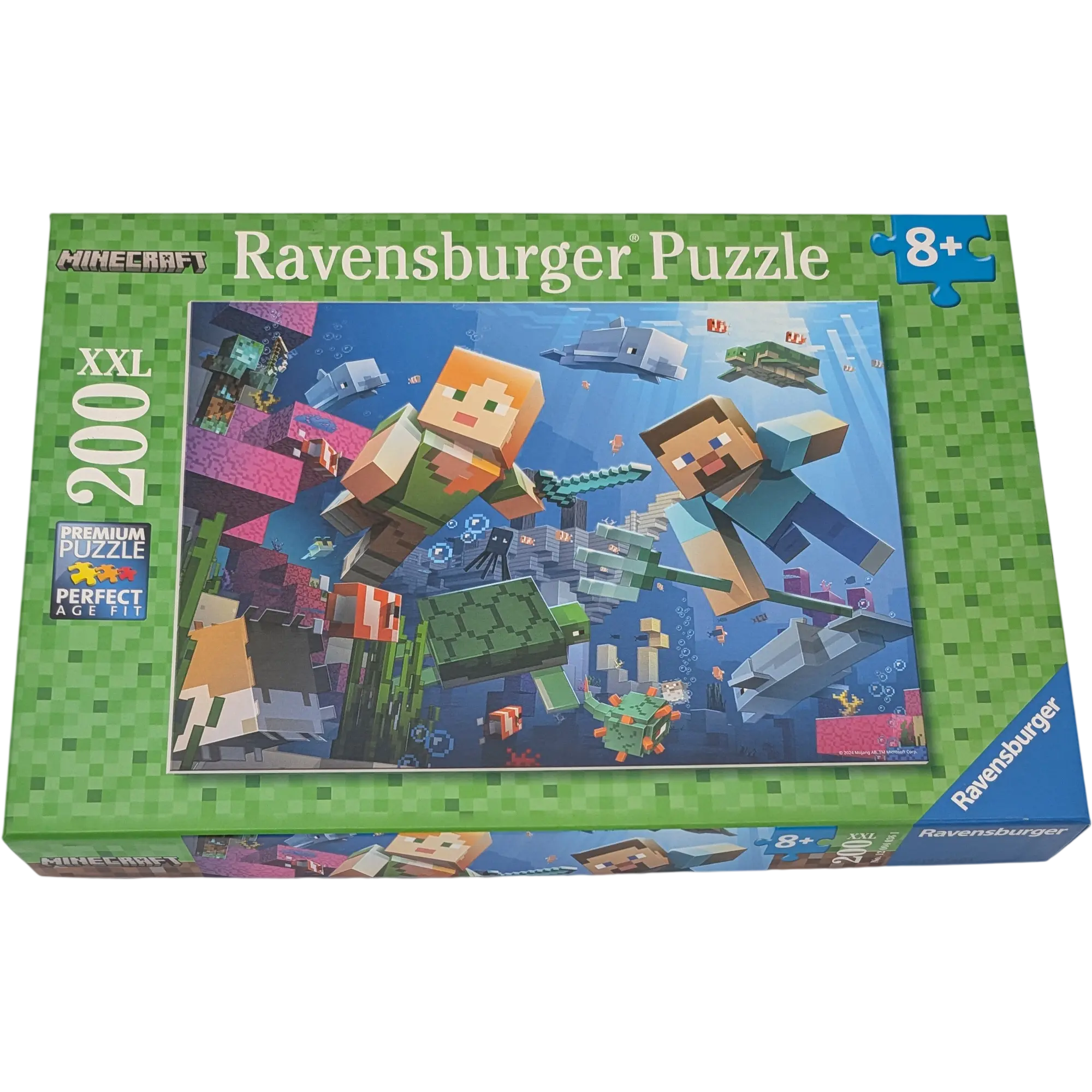 Ravensburger XXL 200 Teile Minecraft Puzzle 120040361 Minecraft Unterwasser