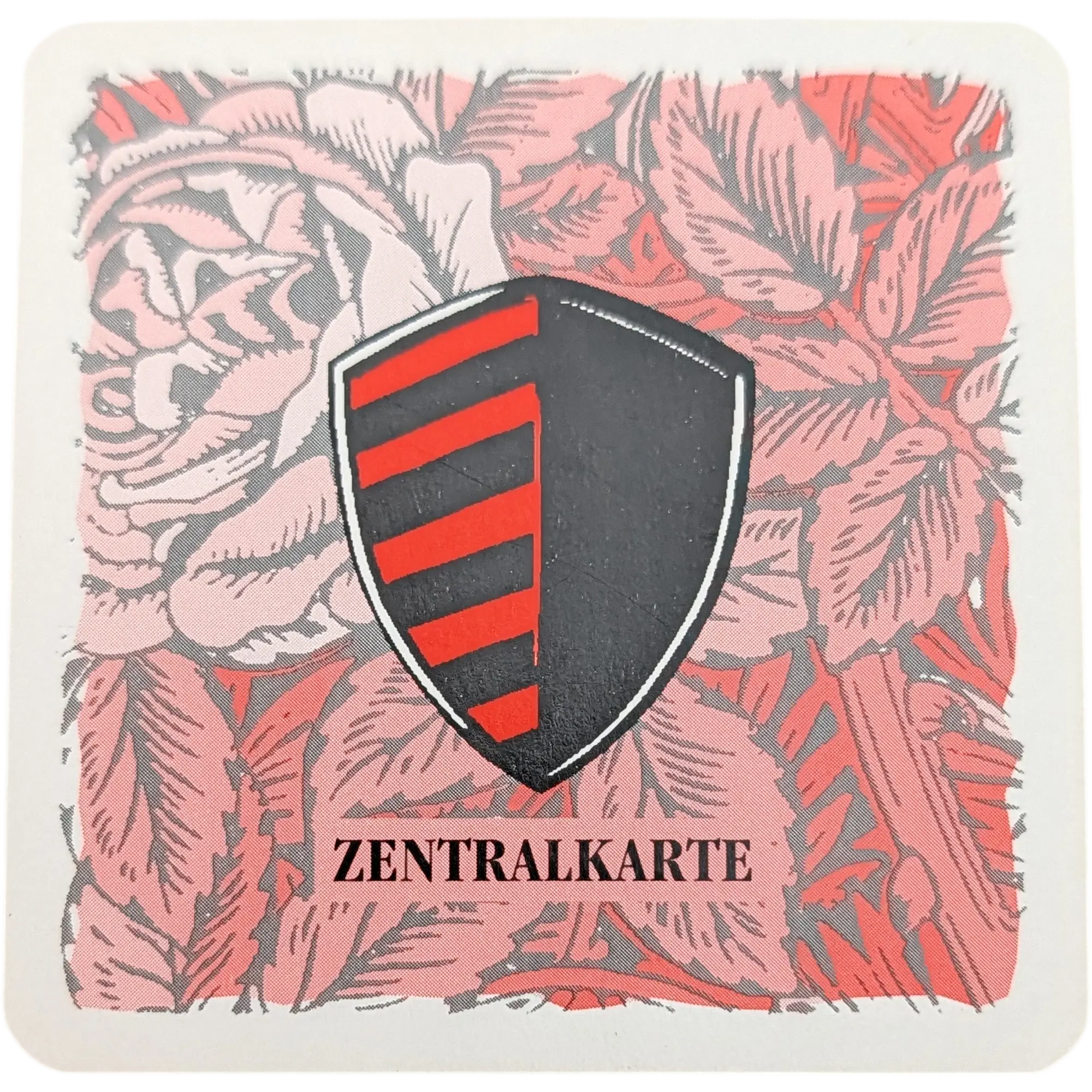 Kosmos Die Siedler von Catan das Kartenspiel Ersatzteil Zentralkarte Wappen Rot-Schwarz Übersichtskarte, Ansicht 2