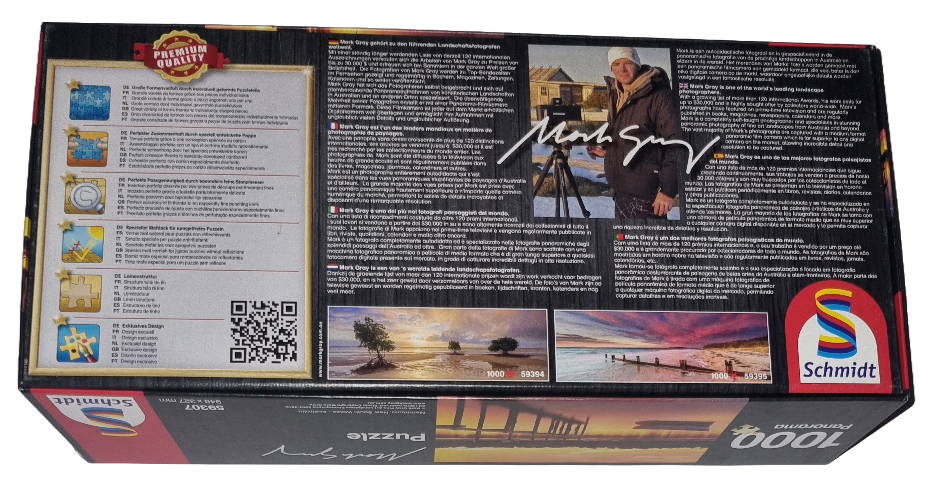 Schmidt Panorama Mark Gray Puzzle 1000 Teile 59307 Merimbula